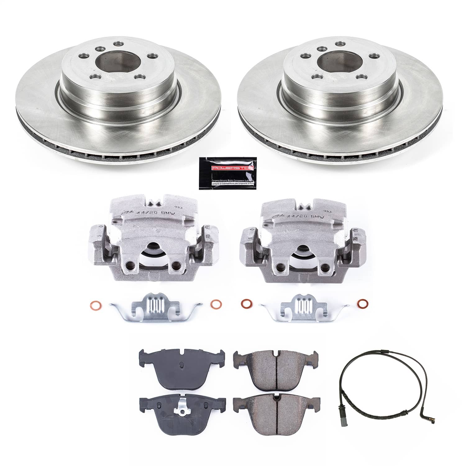 Power Stop - KCOE5985 - Rear - Disc Brake Pad/Caliper and Rotor Kit