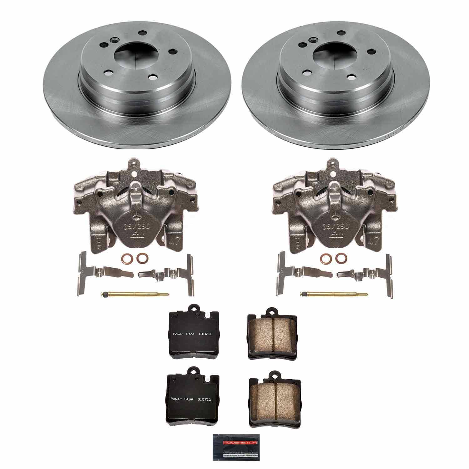 Power Stop - KCOE620 - Rear - Disc Brake Pad/Caliper and Rotor Kit