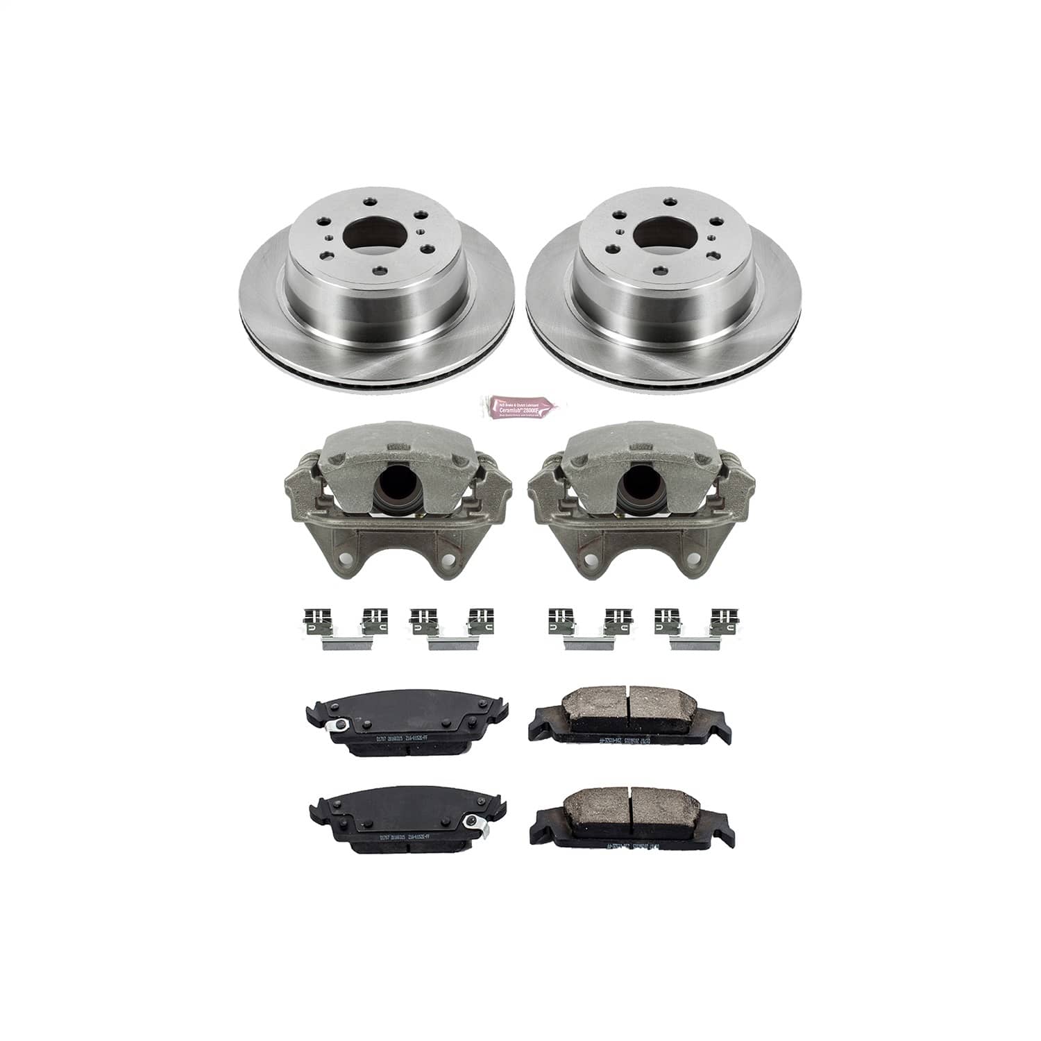 Power Stop - KCOE6562 - Rear - Disc Brake Pad/Caliper and Rotor Kit