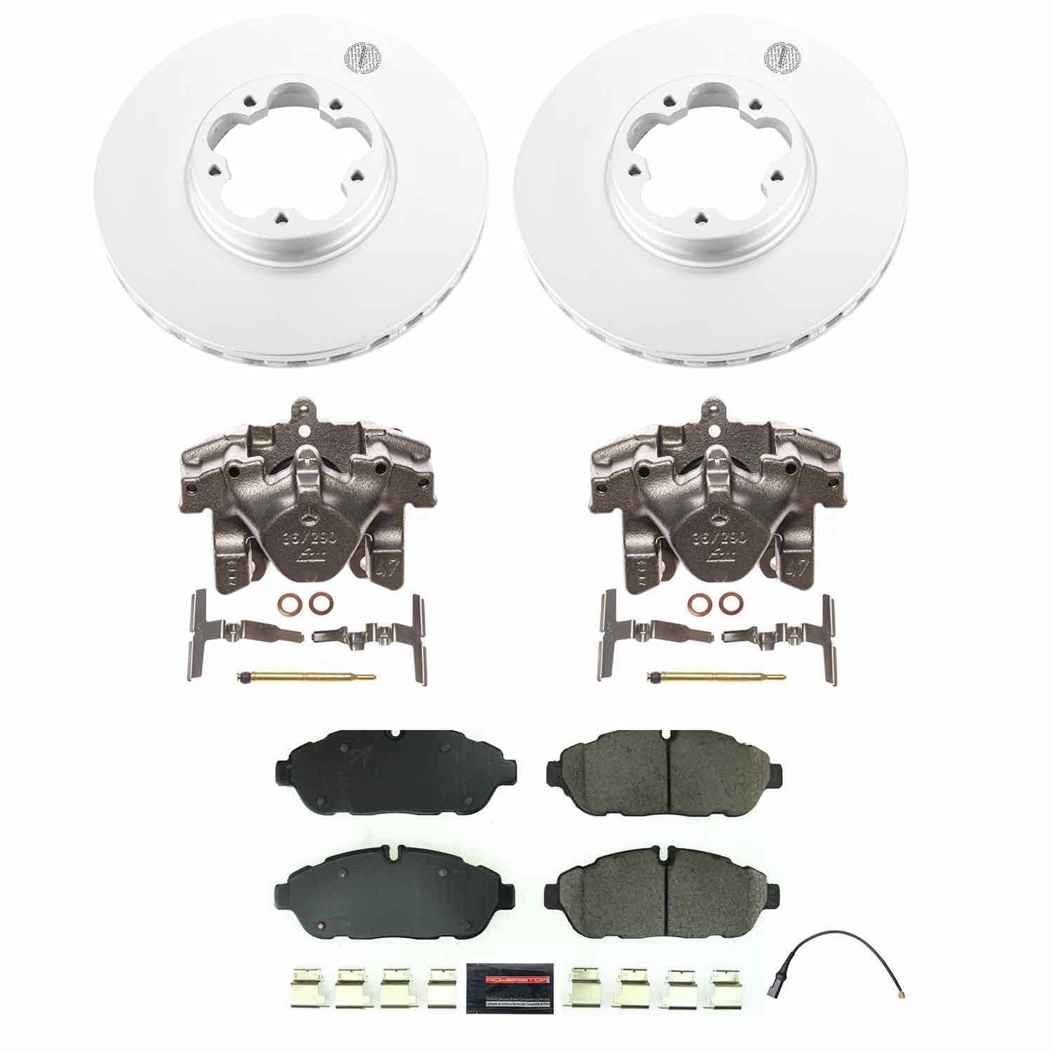 Power Stop - KCOE6700 - Front and Rear - Disc Brake Pad/Caliper and Rotor Kit