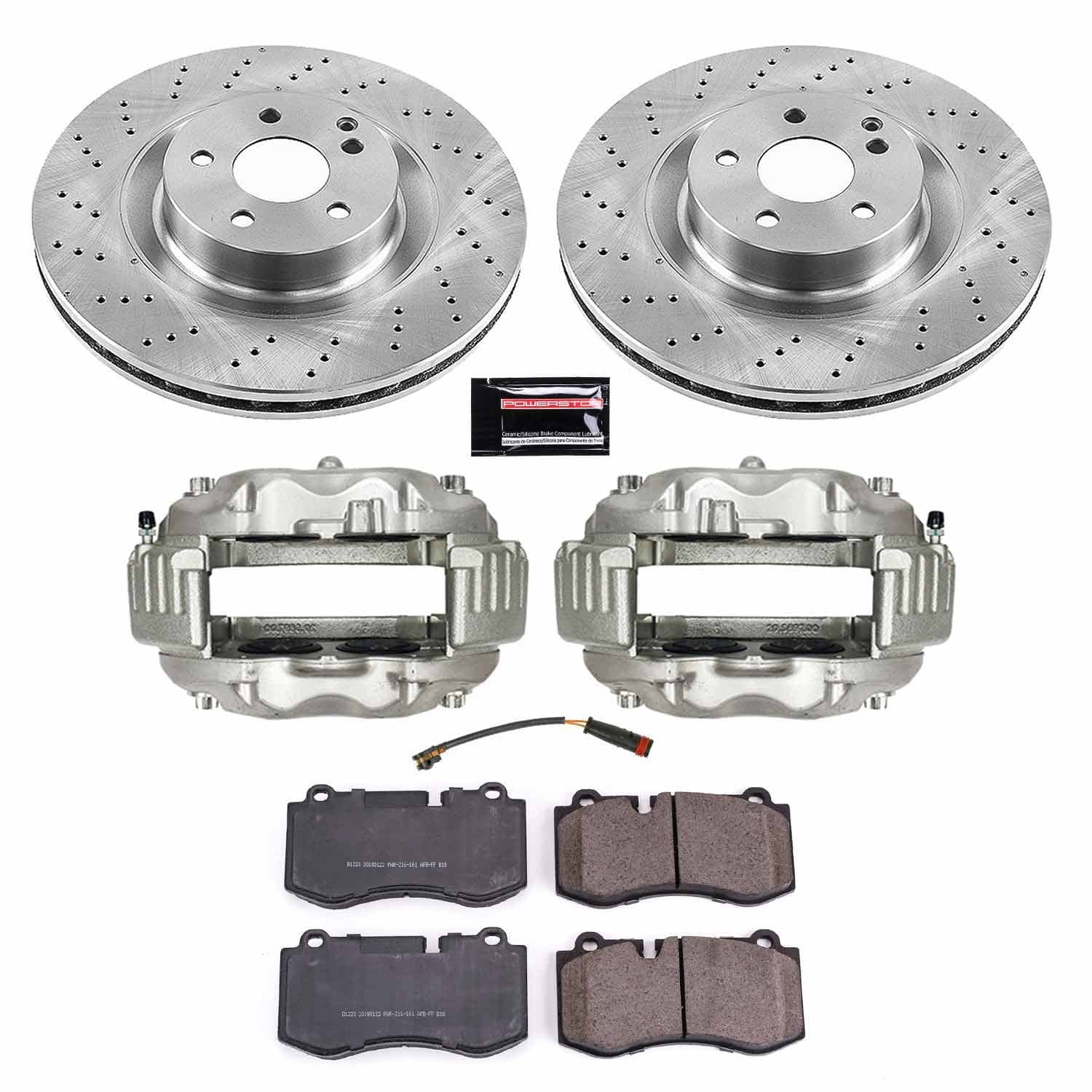 Power Stop - KCOE6755 - Front - Disc Brake Pad/Caliper and Rotor Kit