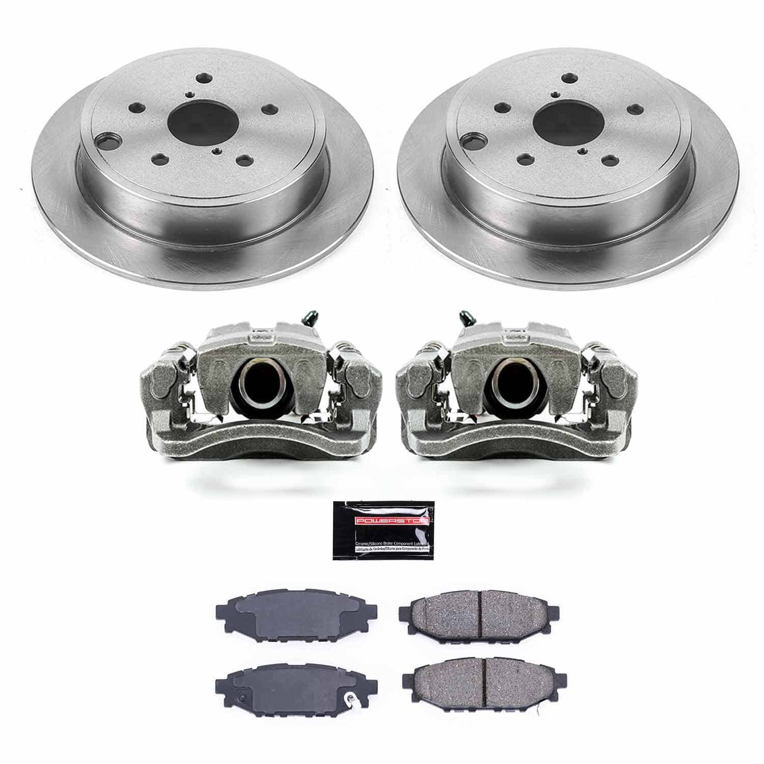 Power Stop - KCOE6977 - Rear - Disc Brake Pad/Caliper and Rotor Kit