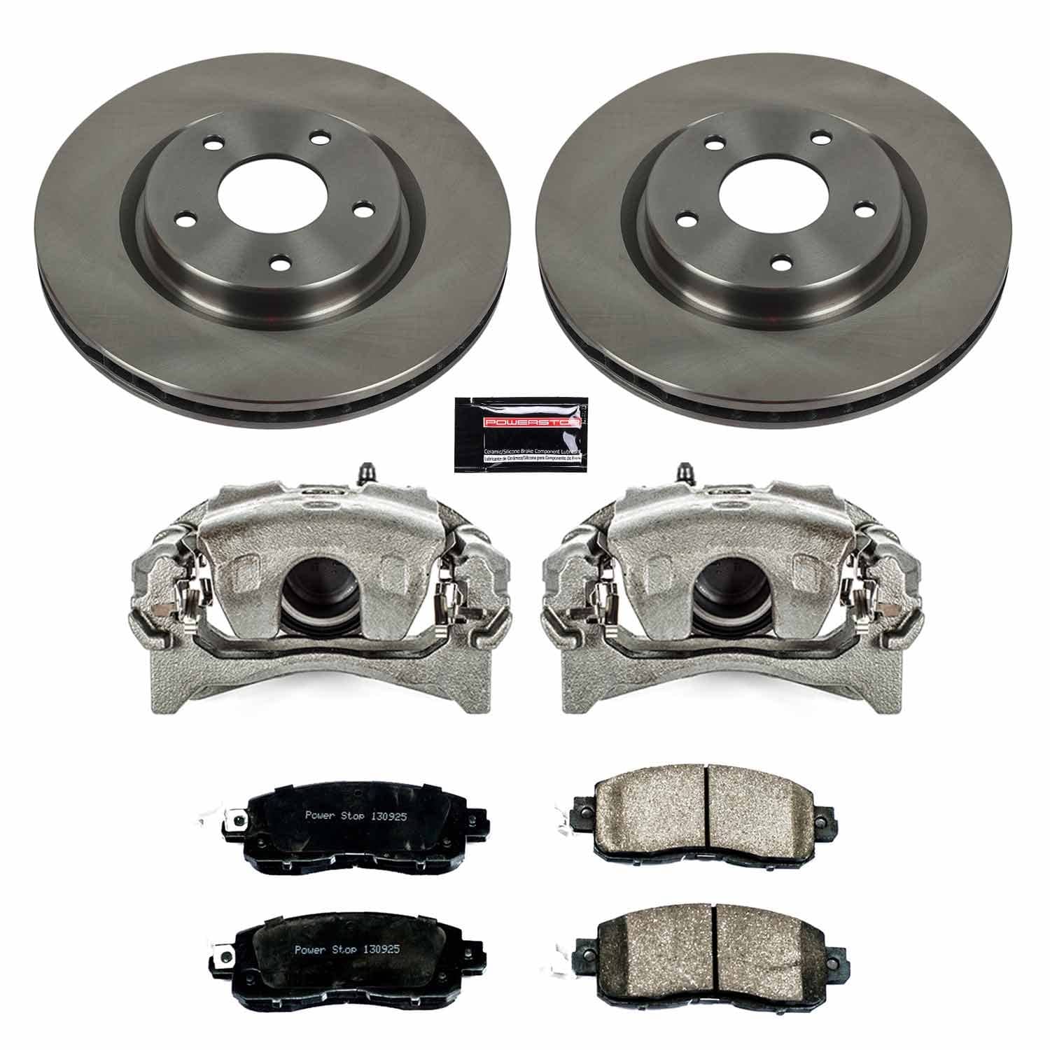 Power Stop - KCOE7215 - Front - Disc Brake Pad/Caliper and Rotor Kit