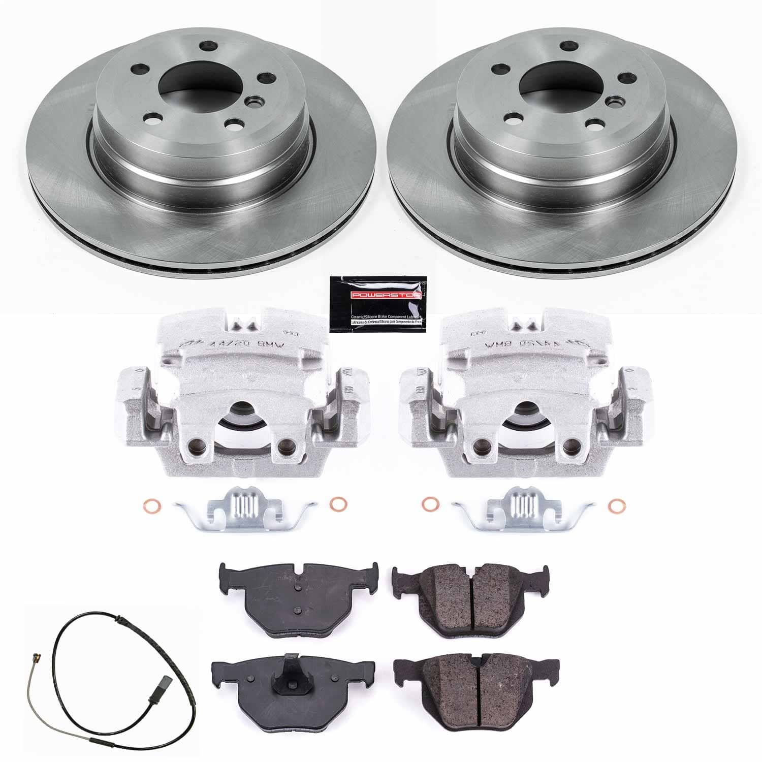 Power Stop - KCOE7429 - Rear - Disc Brake Pad/Caliper and Rotor Kit