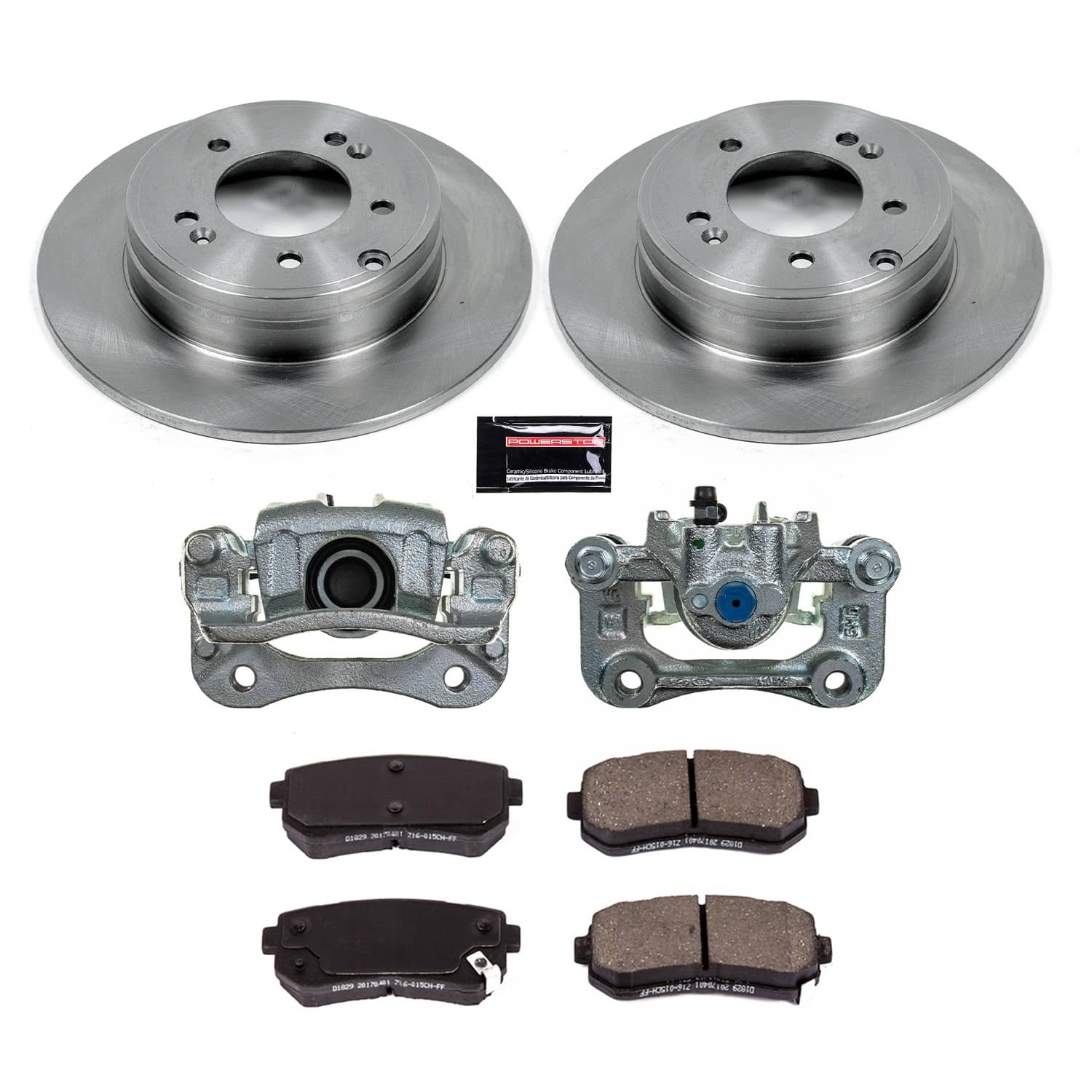Power Stop - KCOE7505 - Rear - Disc Brake Pad/Caliper and Rotor Kit