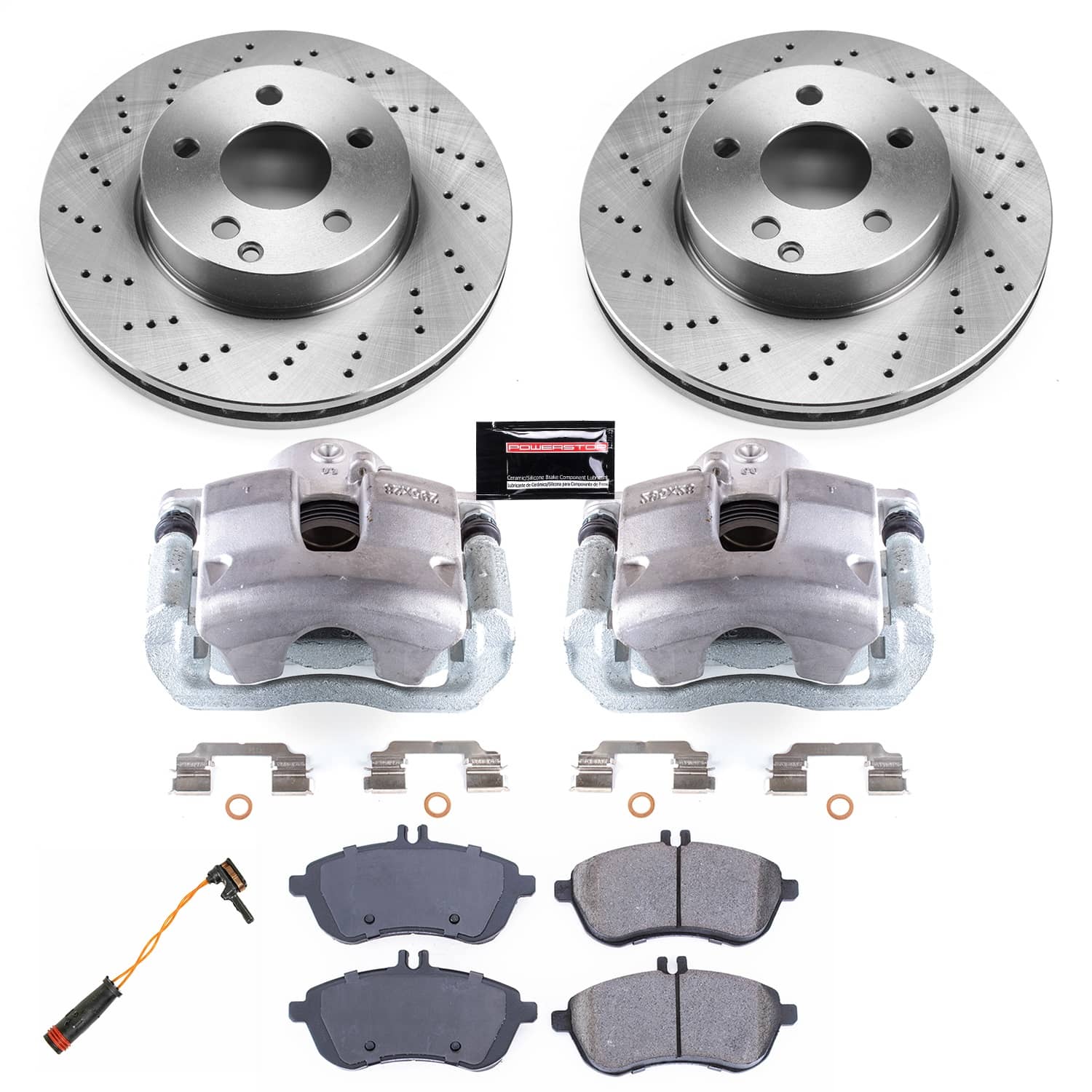 Power Stop - KCOE7766 - Front - Disc Brake Pad/Caliper and Rotor Kit
