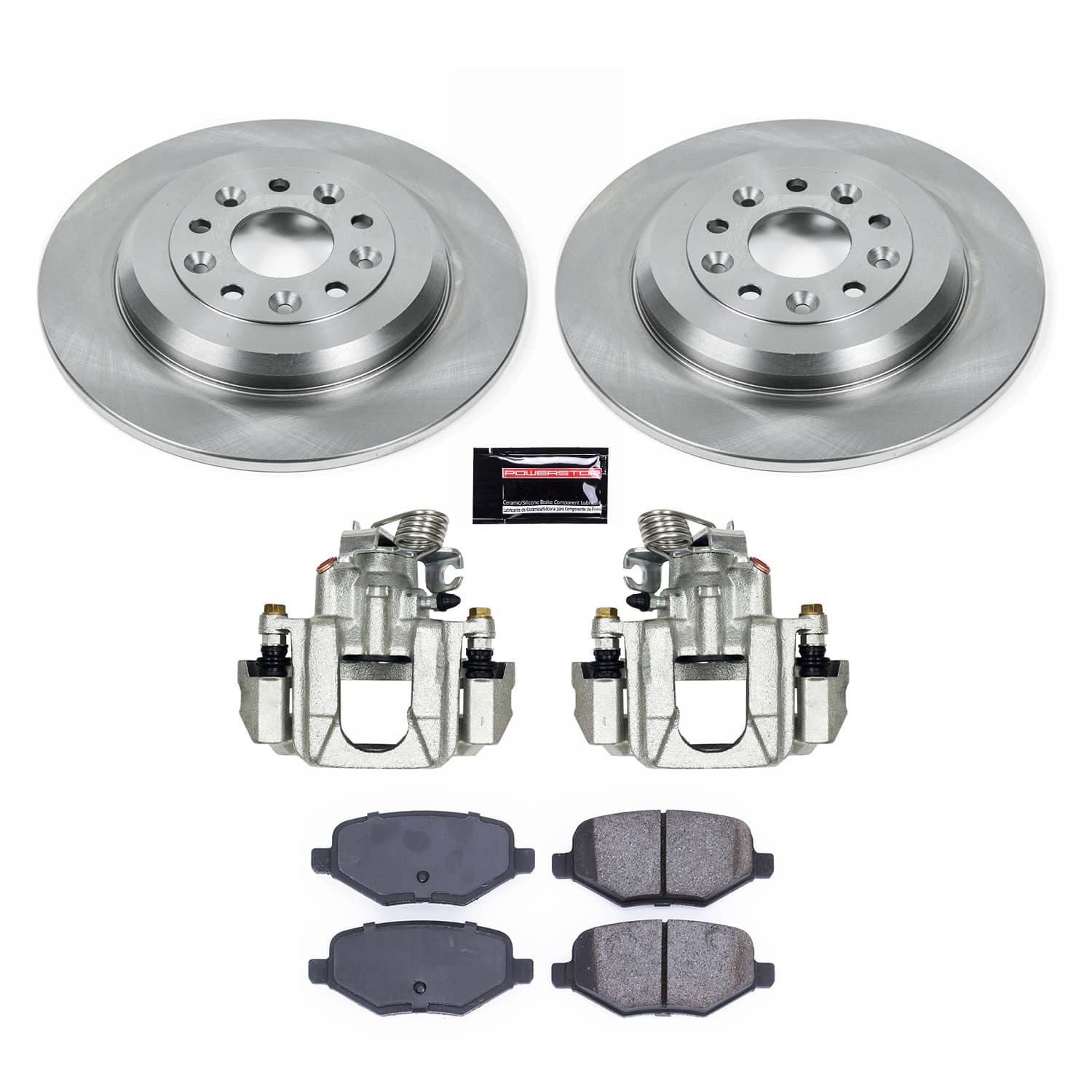 Power Stop - KCOE8846A - Rear - Disc Brake Pad/Caliper and Rotor Kit