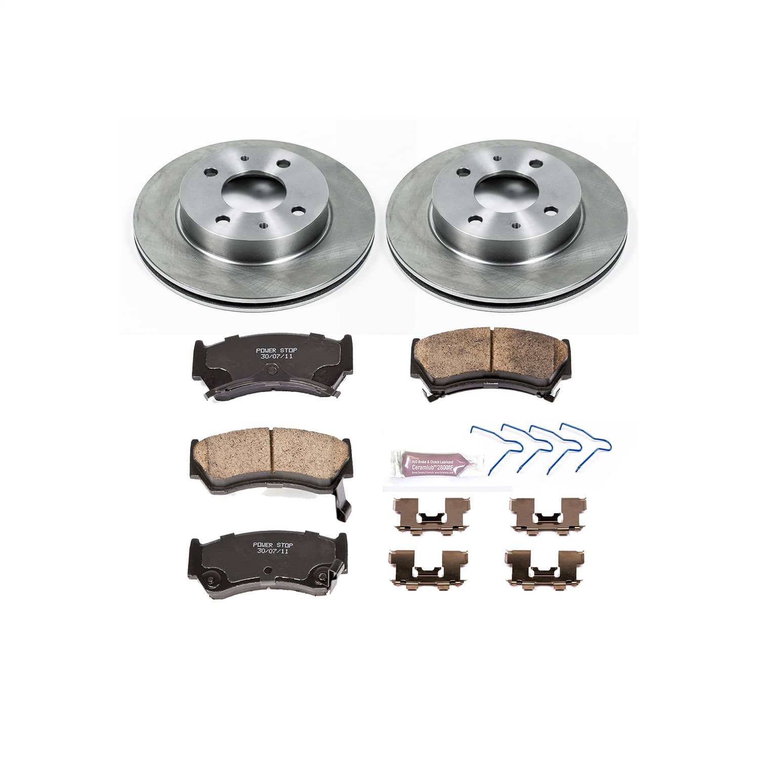 Power Stop - KOE1170 - Front - Disc Brake Pad and Rotor Kit