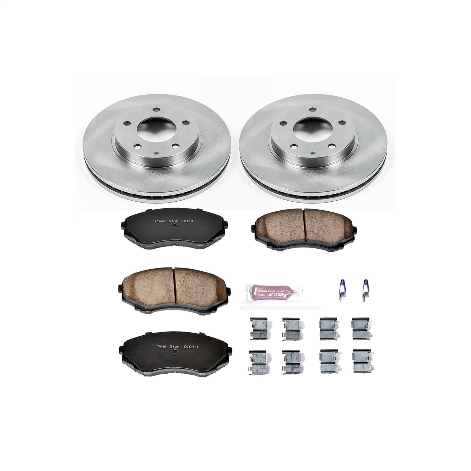 Power Stop - KOE1184 - Front - Disc Brake Pad and Rotor Kit