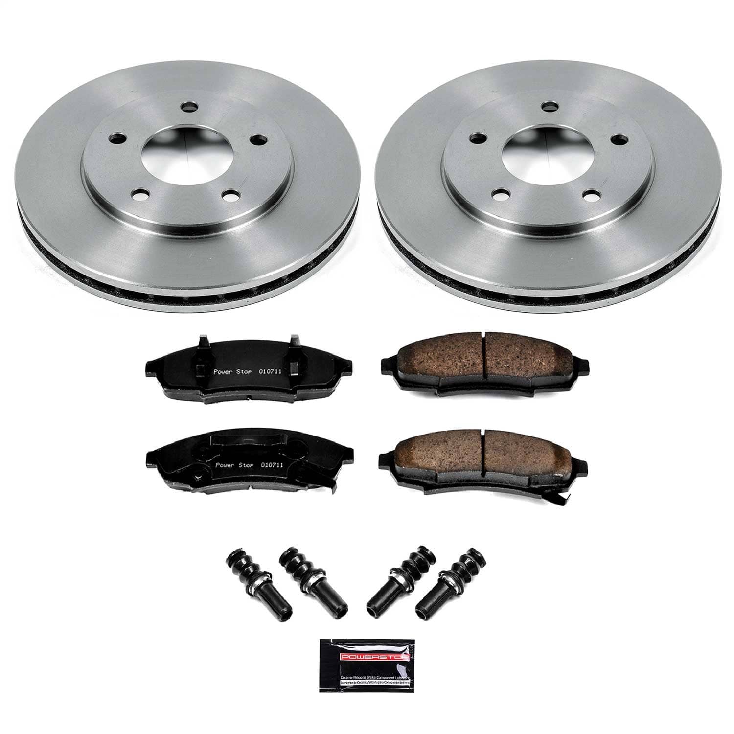 Power Stop - KOE1498 - Front - Disc Brake Pad and Rotor Kit