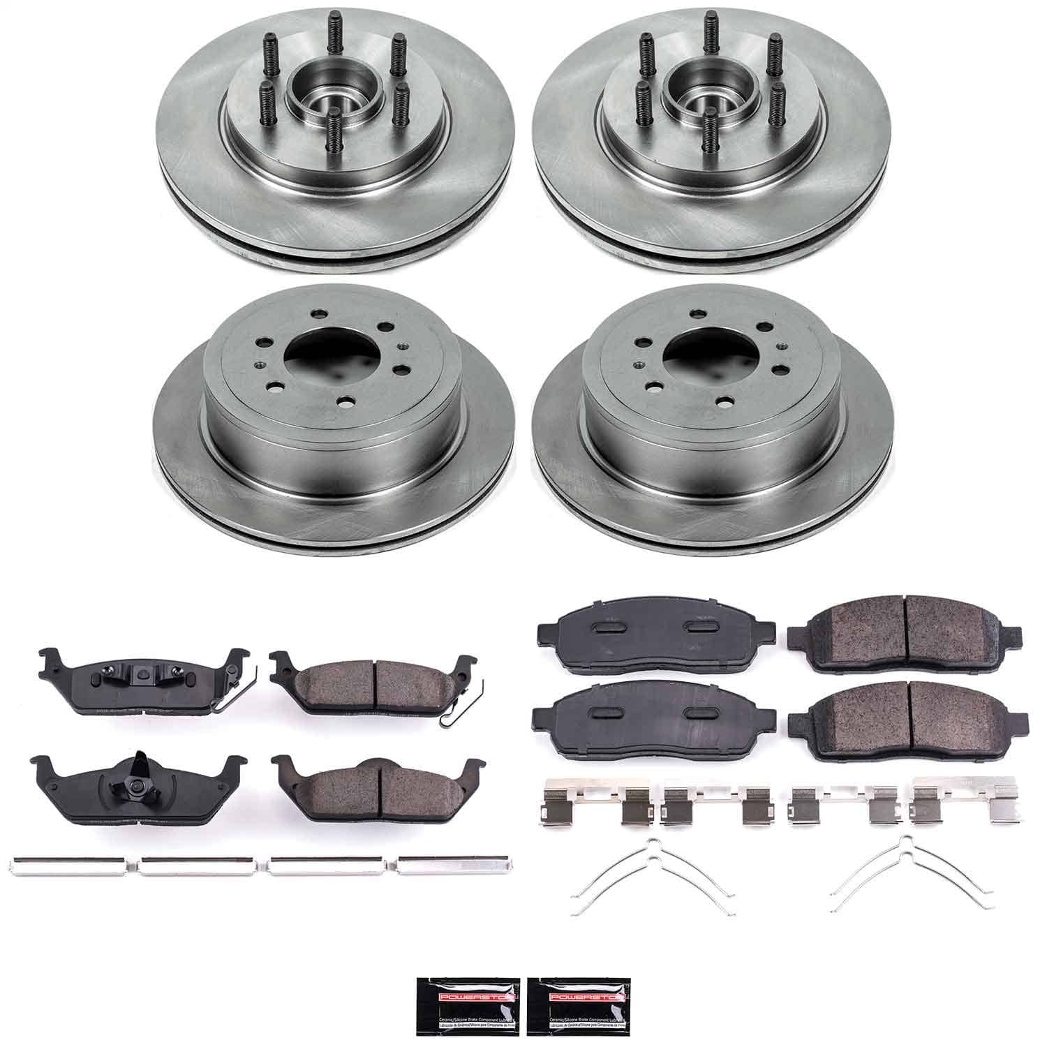 Power Stop - KOE1940 - Front and Rear - Disc Brake Pad and Rotor Kit