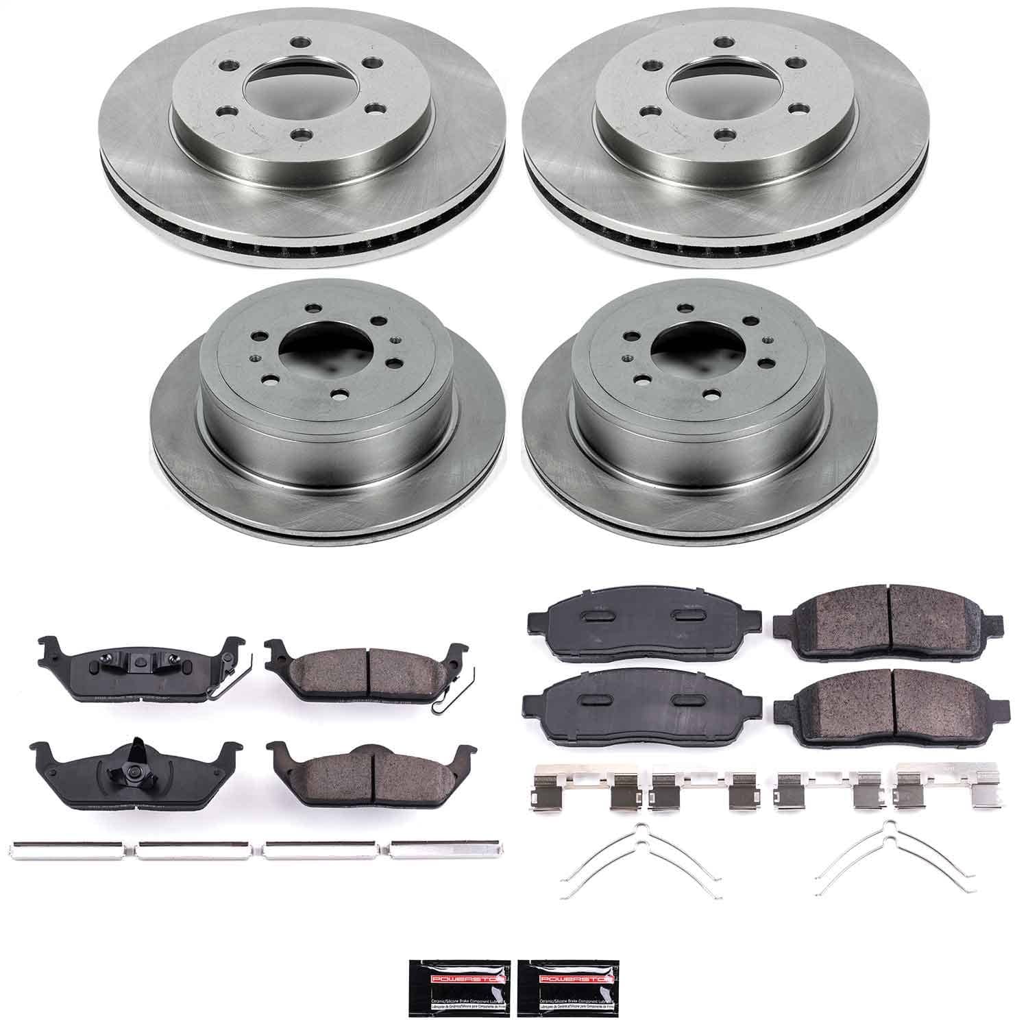 Power Stop - KOE1944 - Front and Rear - Disc Brake Pad and Rotor Kit
