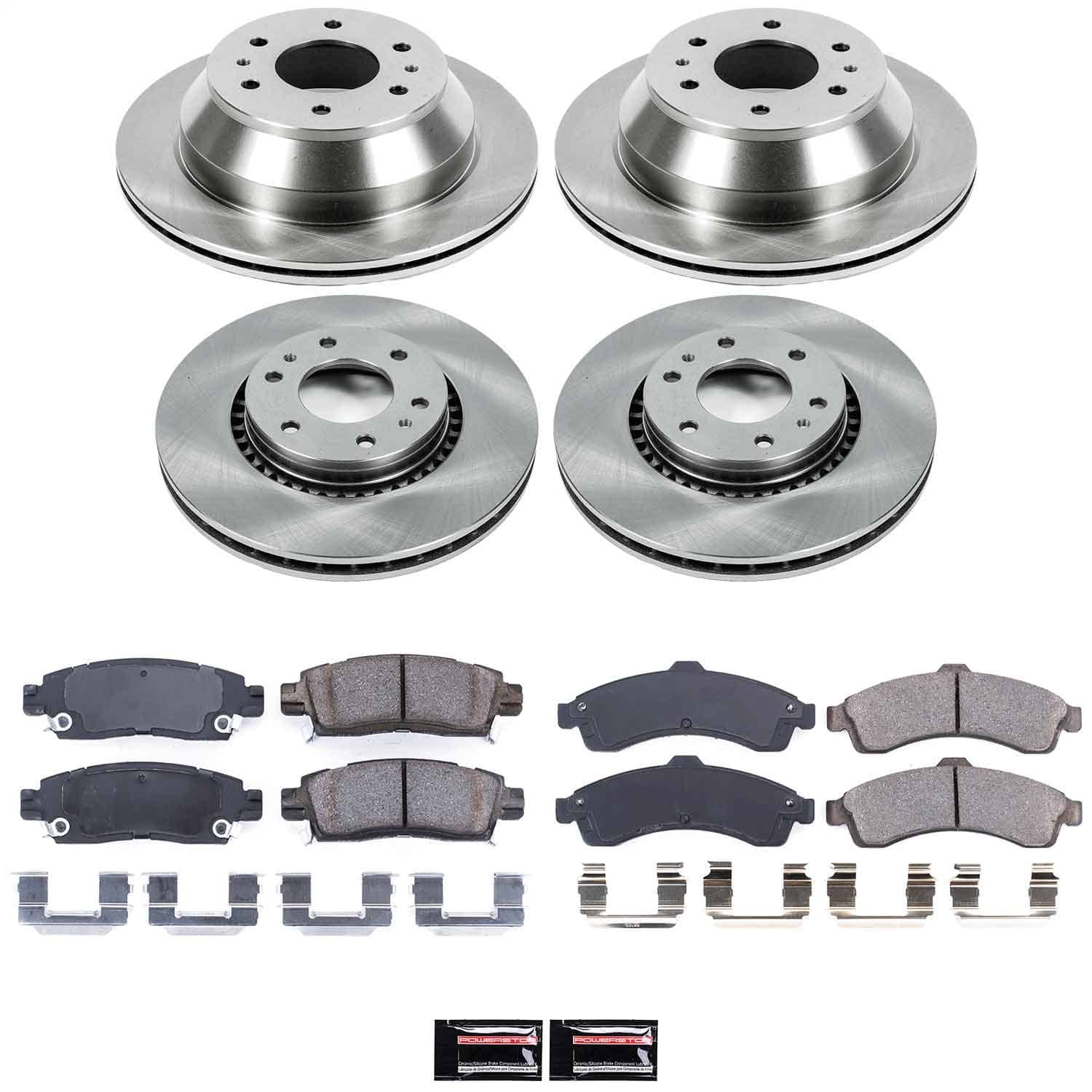 Power Stop - KOE2062 - Front and Rear - Disc Brake Pad and Rotor Kit