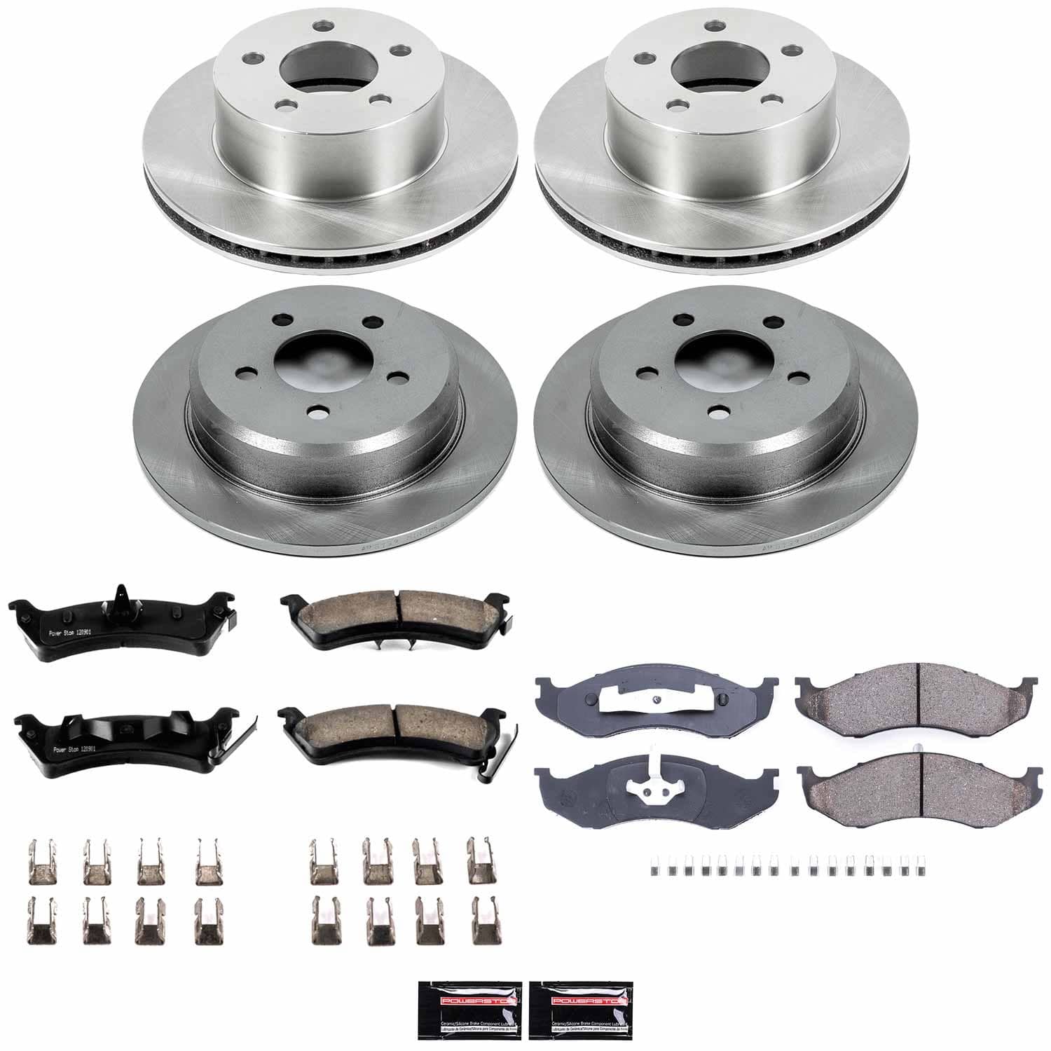 Power Stop - KOE2121 - Front and Rear - Disc Brake Pad and Rotor Kit