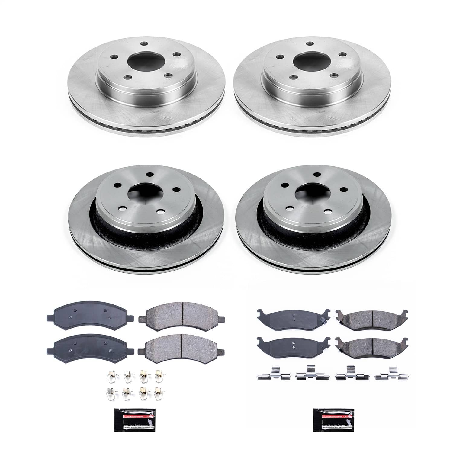 Power Stop - KOE2164 - Front and Rear - Disc Brake Pad and Rotor Kit