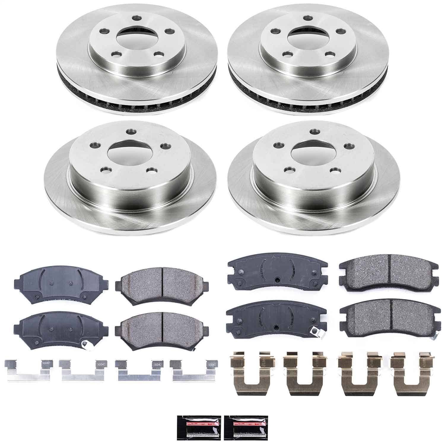 Power Stop - KOE2554 - Front and Rear - Disc Brake Pad and Rotor Kit
