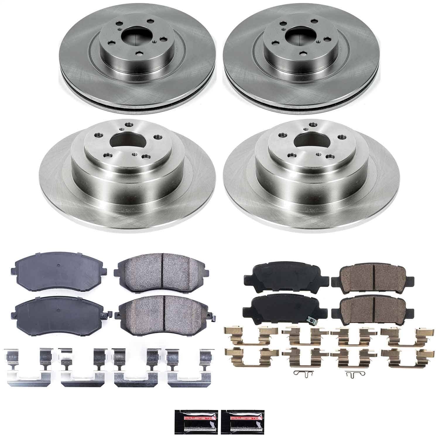 Power Stop - KOE2748 - Front and Rear - Disc Brake Pad and Rotor Kit