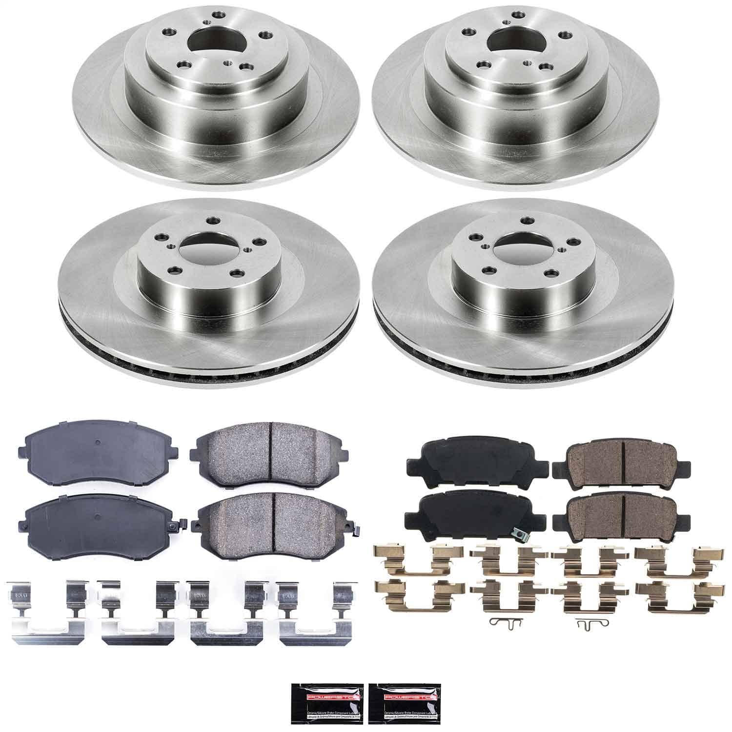 Power Stop - KOE2751 - Front and Rear - Disc Brake Pad and Rotor Kit