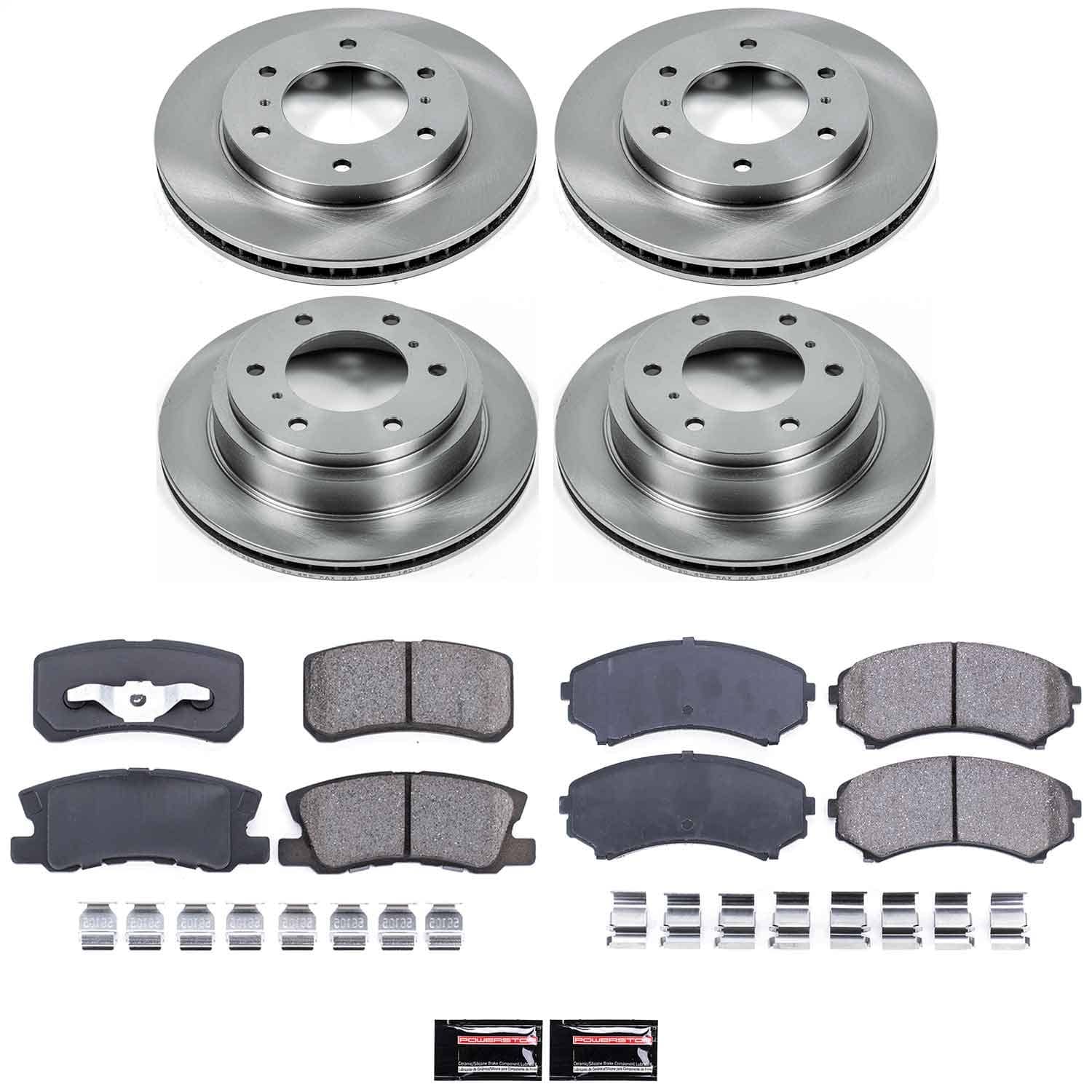 Power Stop - KOE2755 - Front and Rear - Disc Brake Pad and Rotor Kit