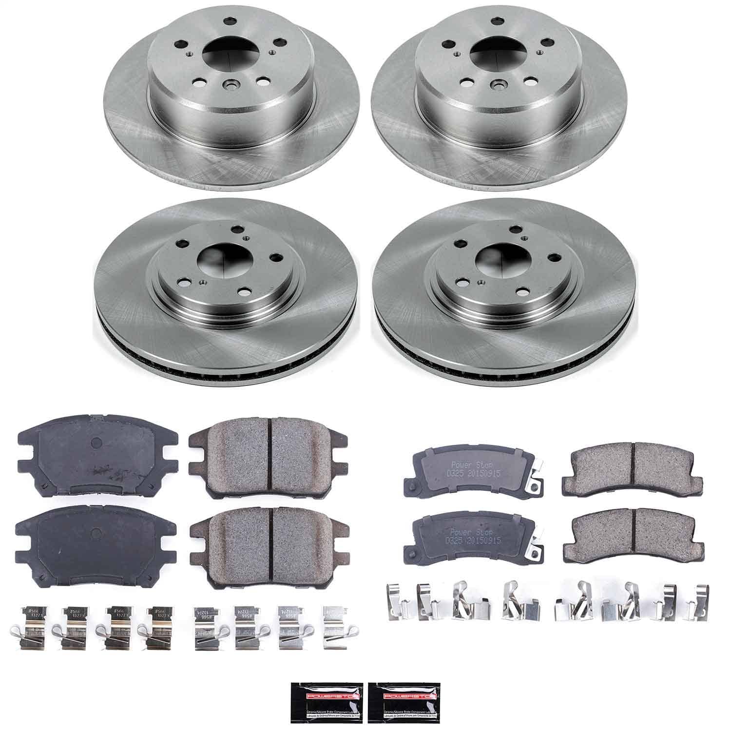 Power Stop - KOE2775 - Front and Rear - Disc Brake Pad and Rotor Kit