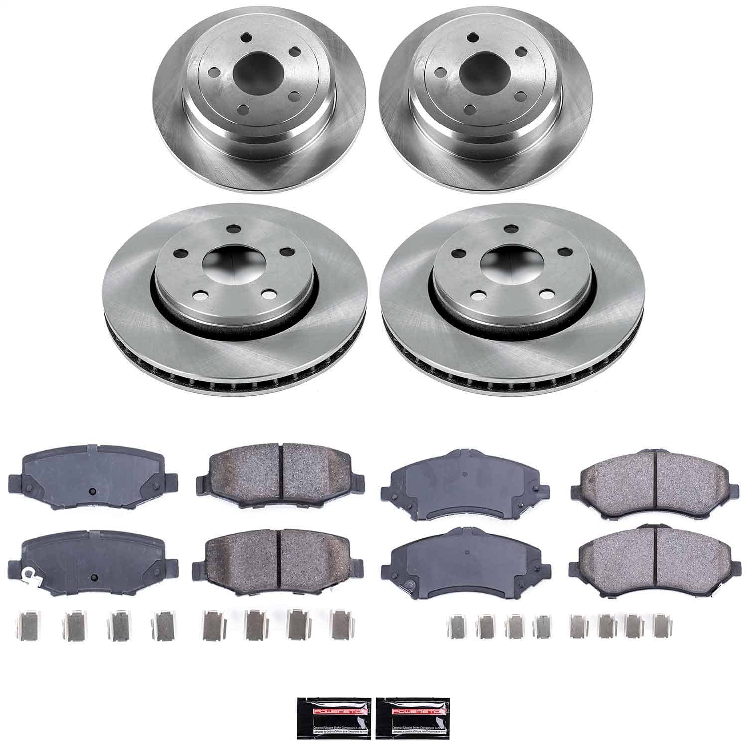 Power Stop - KOE2798 - Front and Rear - Disc Brake Pad and Rotor Kit
