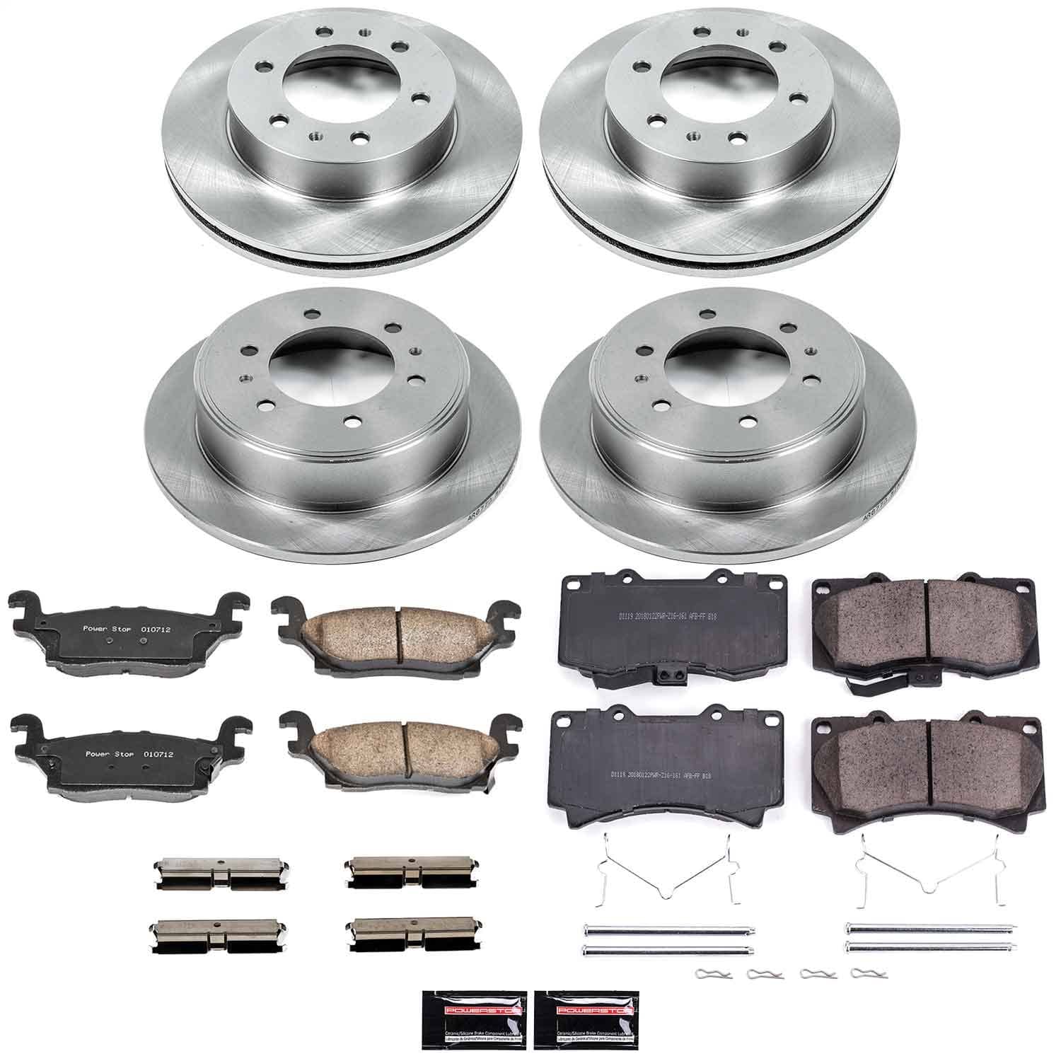 Power Stop - KOE2820 - Front and Rear - Disc Brake Pad and Rotor Kit