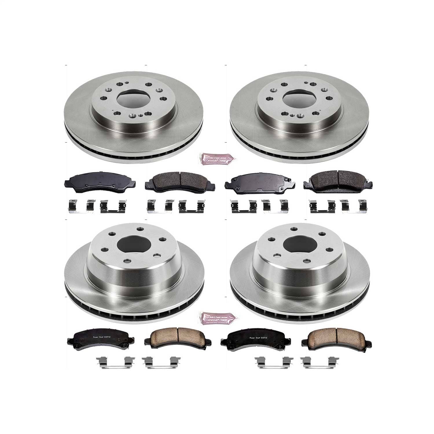 Power Stop - KOE2826 - Front and Rear - Disc Brake Pad and Rotor Kit
