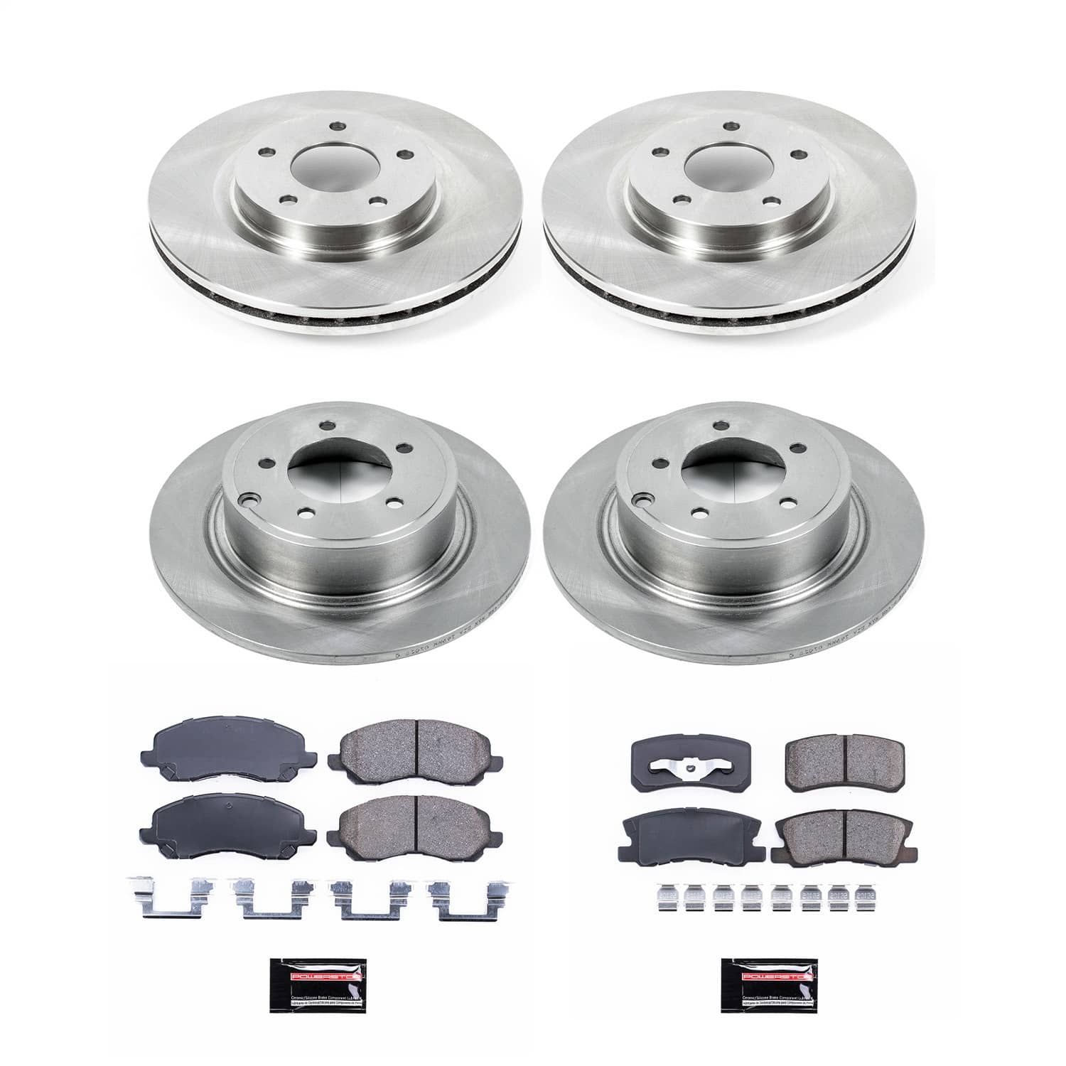 Power Stop - KOE2848 - Front and Rear - Disc Brake Pad and Rotor Kit