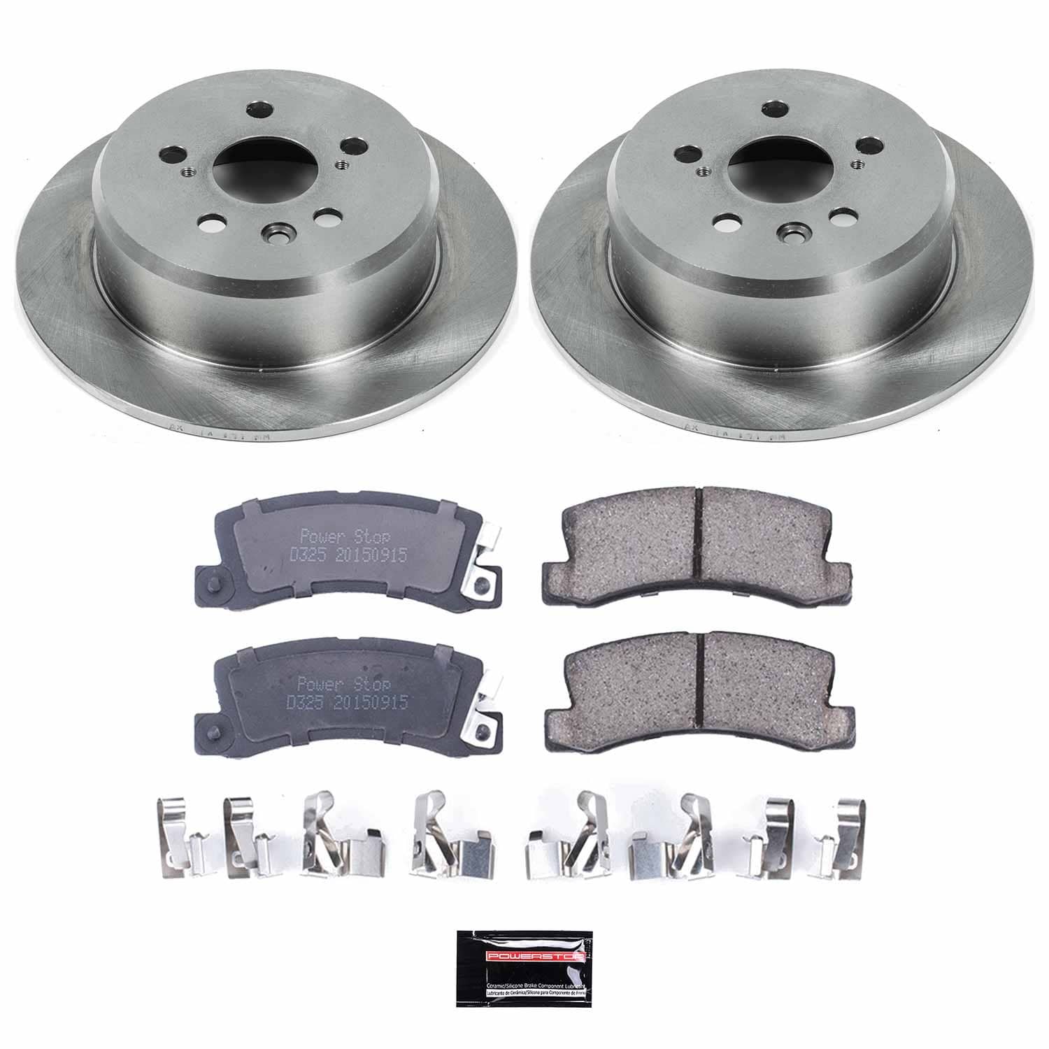 Power Stop - KOE3147 - Rear - Disc Brake Pad and Rotor Kit