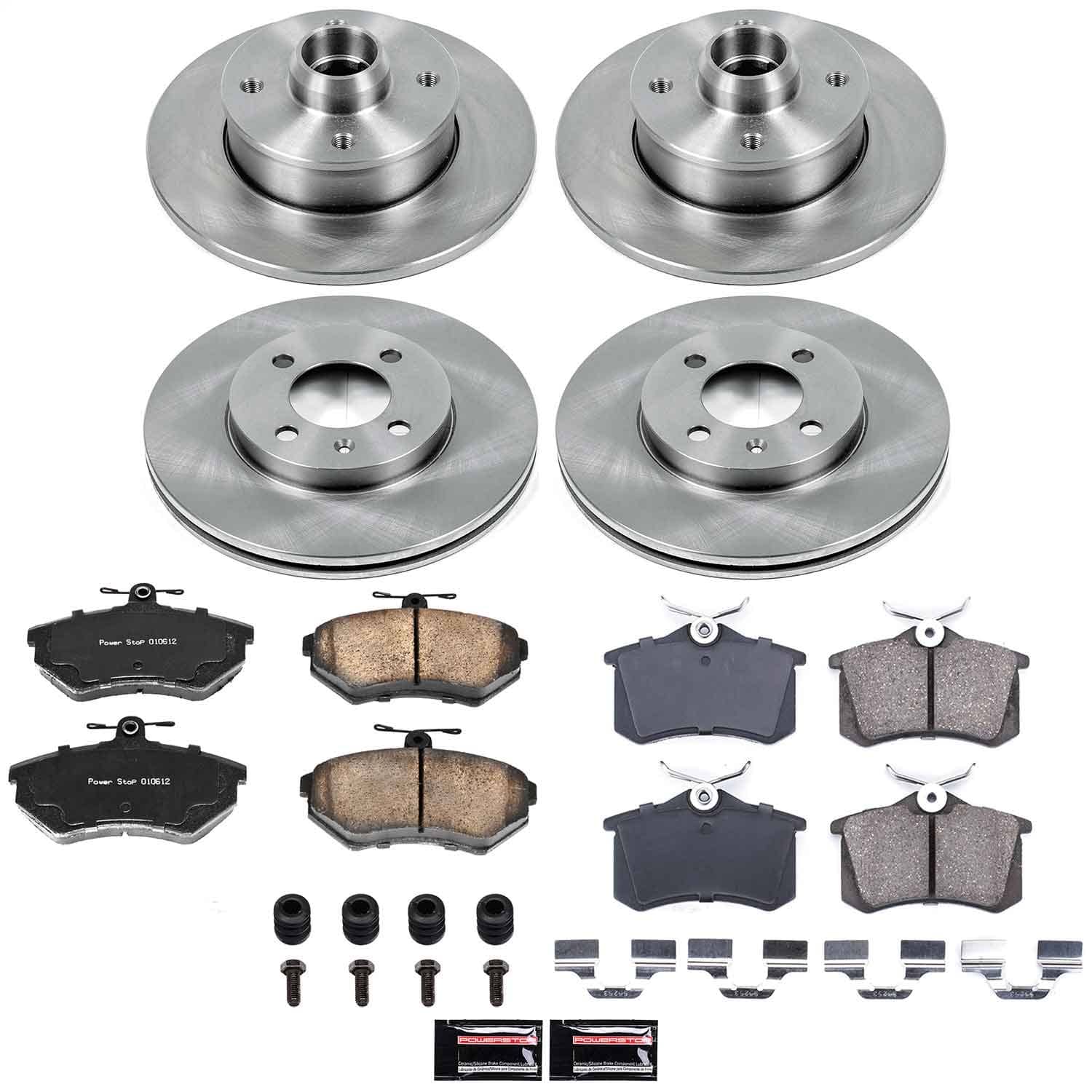 Power Stop - KOE375 - Front and Rear - Disc Brake Pad and Rotor Kit
