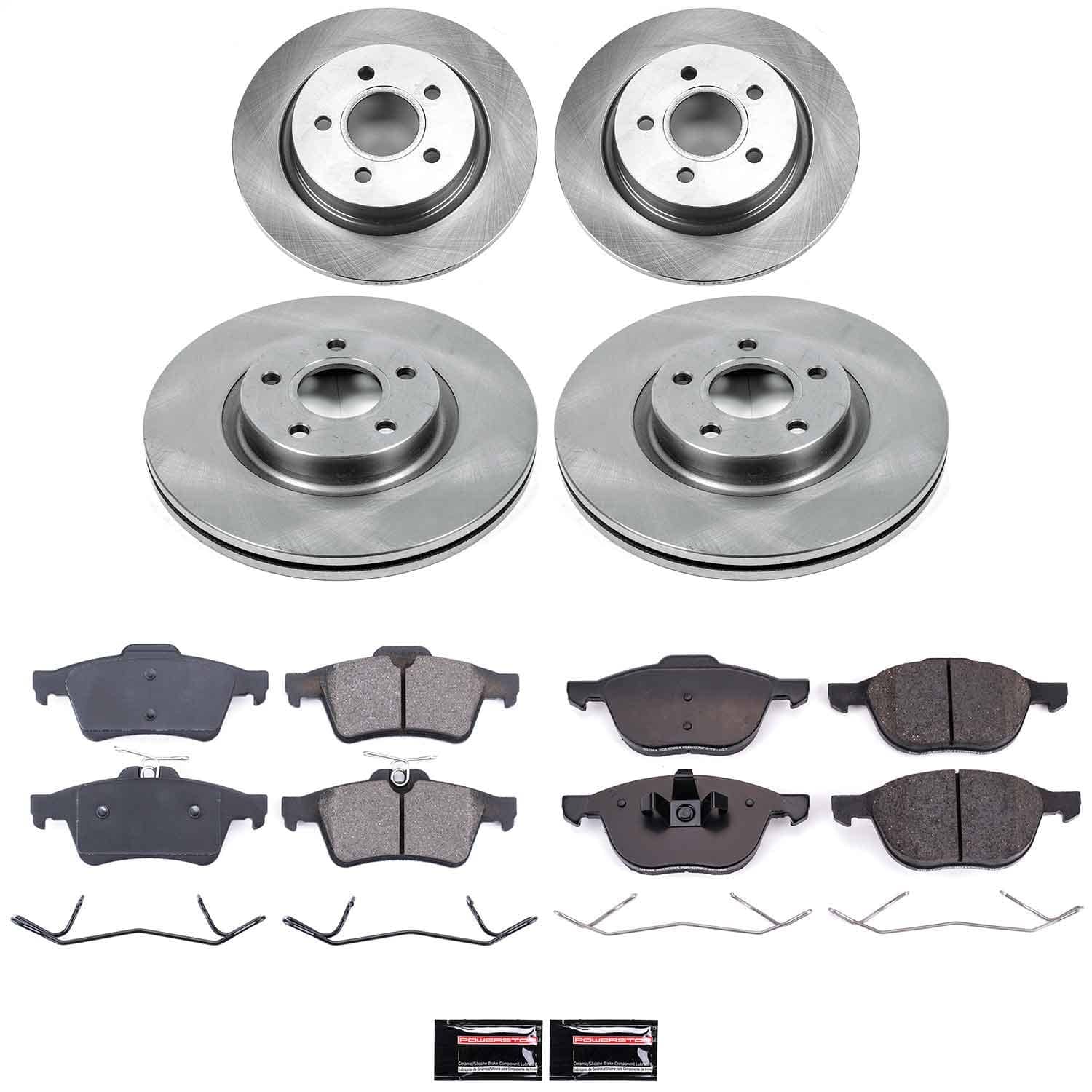 Power Stop - KOE4051 - Front and Rear - Disc Brake Pad and Rotor Kit