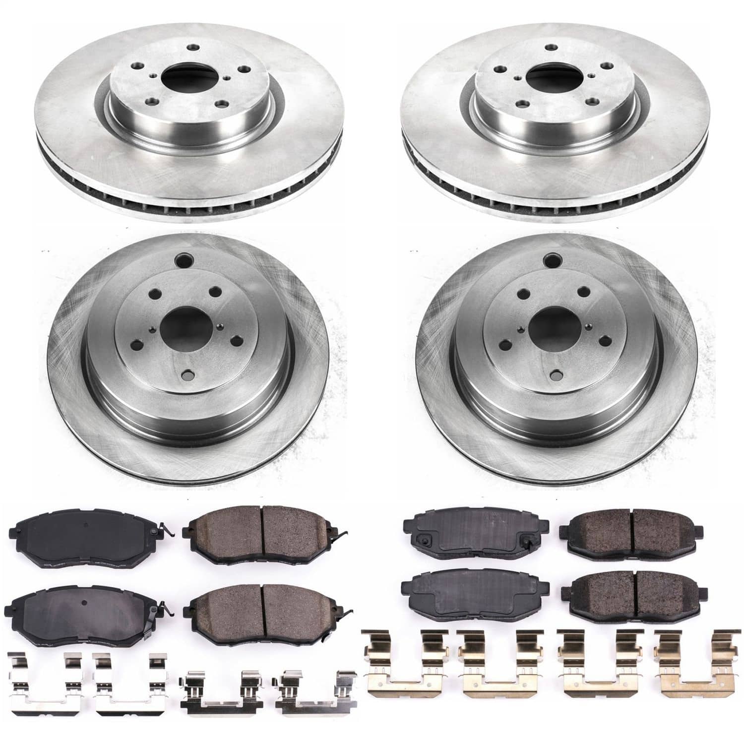 Power Stop - KOE4088 - Front and Rear - Disc Brake Pad and Rotor Kit