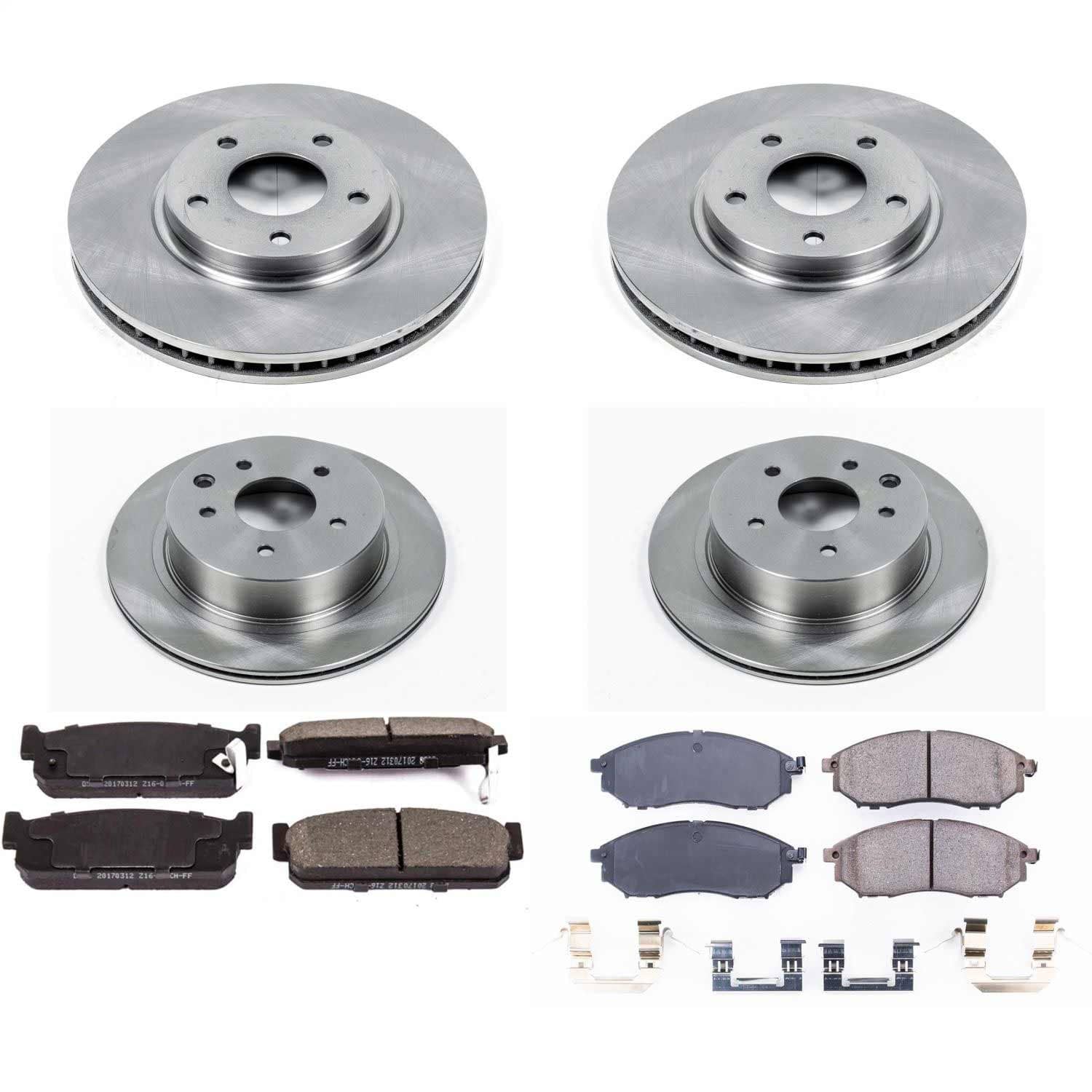 Power Stop - KOE4313 - Front and Rear - Disc Brake Pad and Rotor Kit