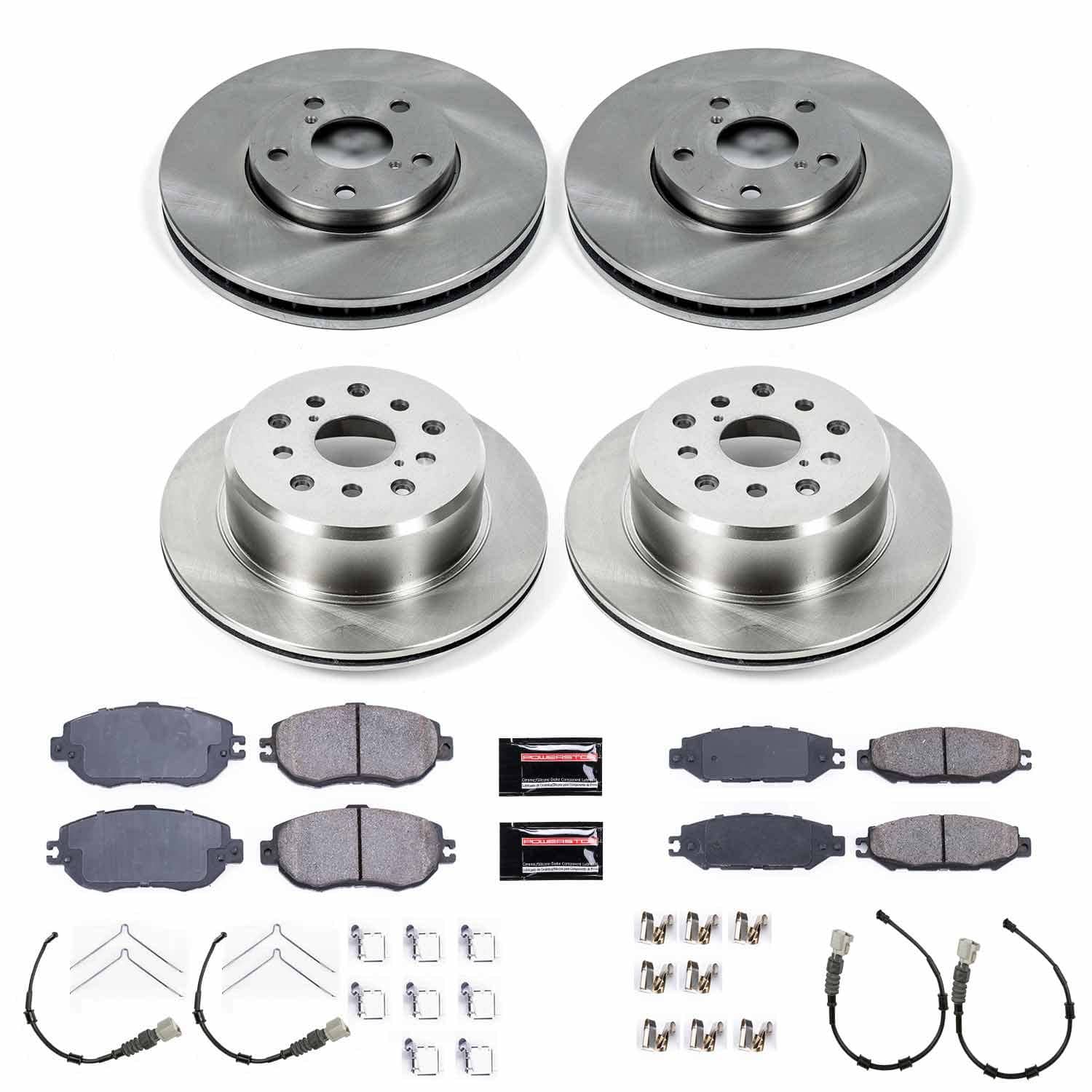 Power Stop - KOE4335 - Front and Rear - Disc Brake Pad and Rotor Kit