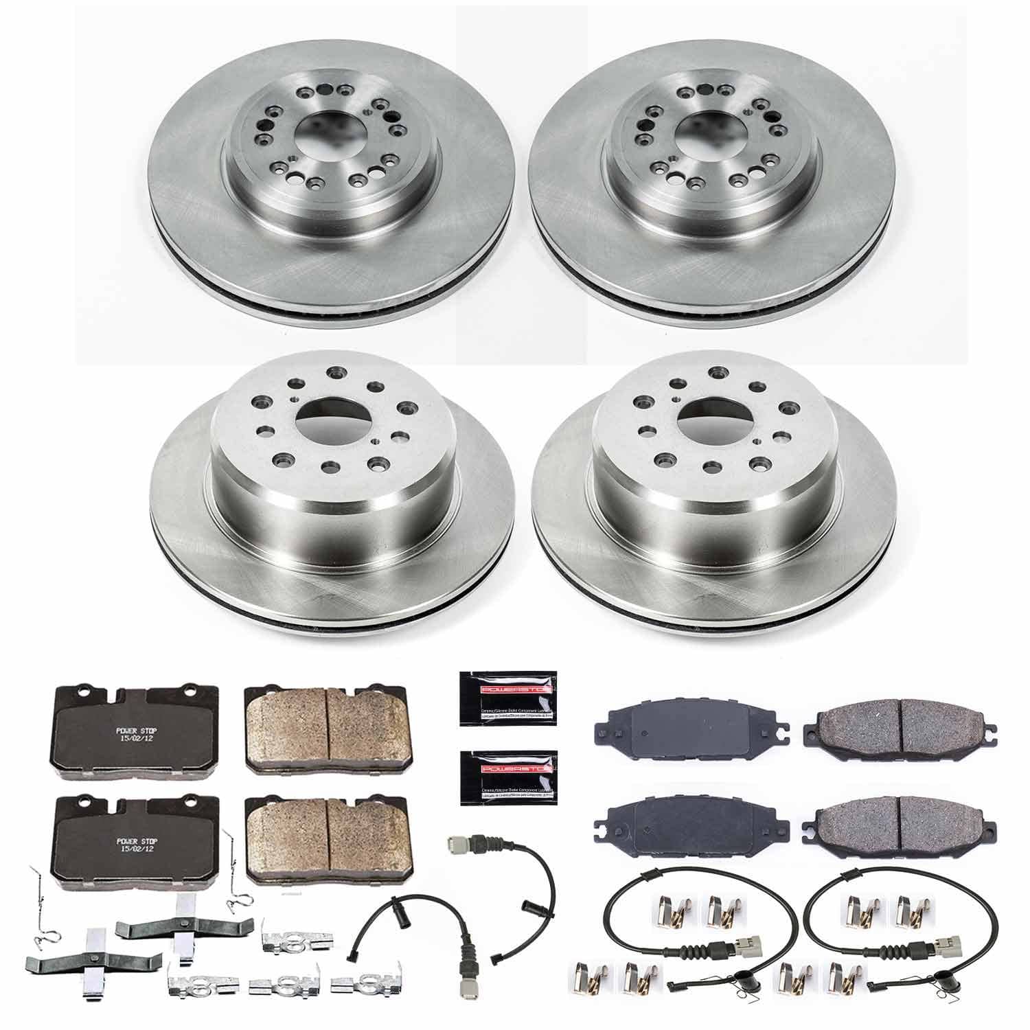 Power Stop - KOE4337 - Front and Rear - Disc Brake Pad and Rotor Kit