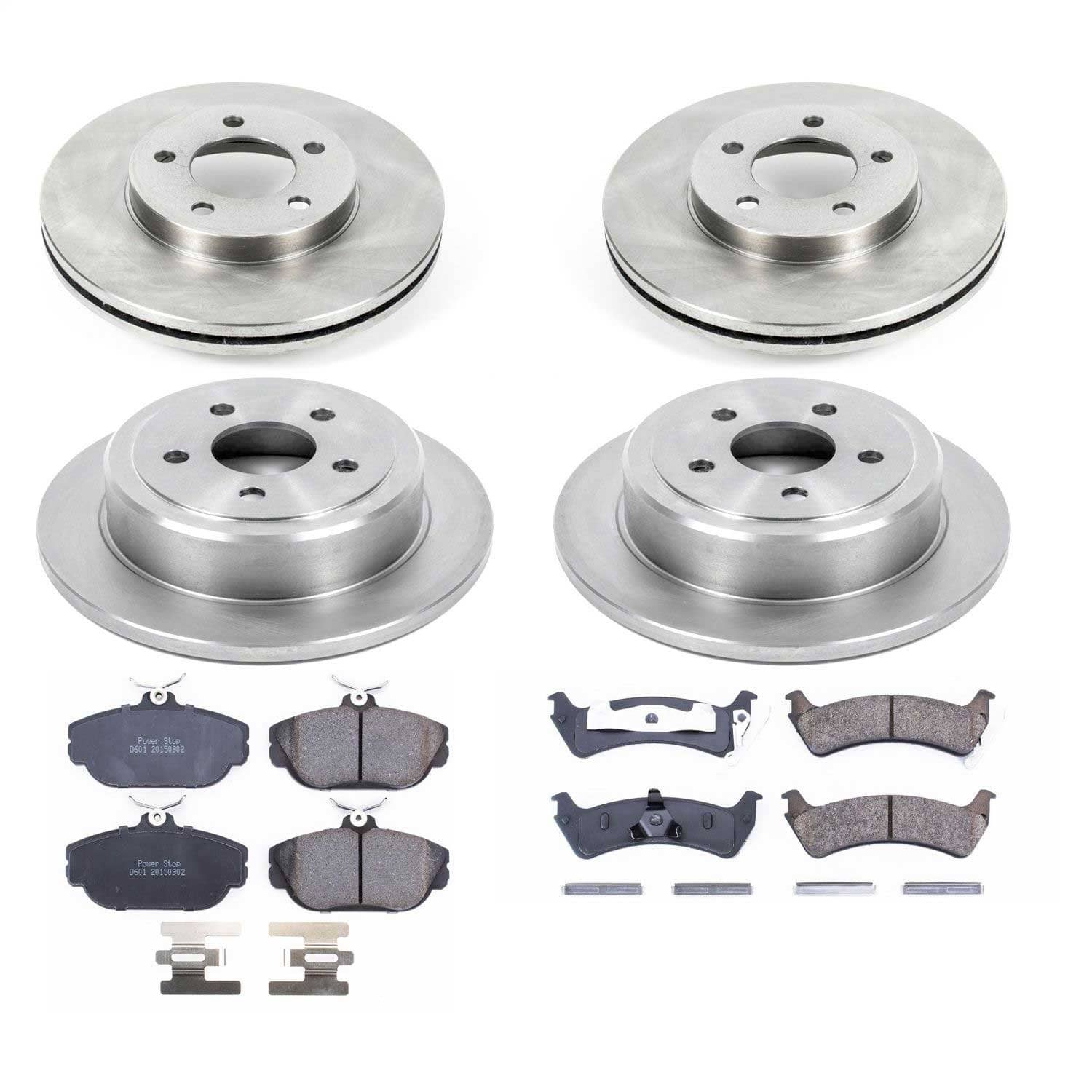 Power Stop - KOE4354 - Front and Rear - Disc Brake Pad and Rotor Kit