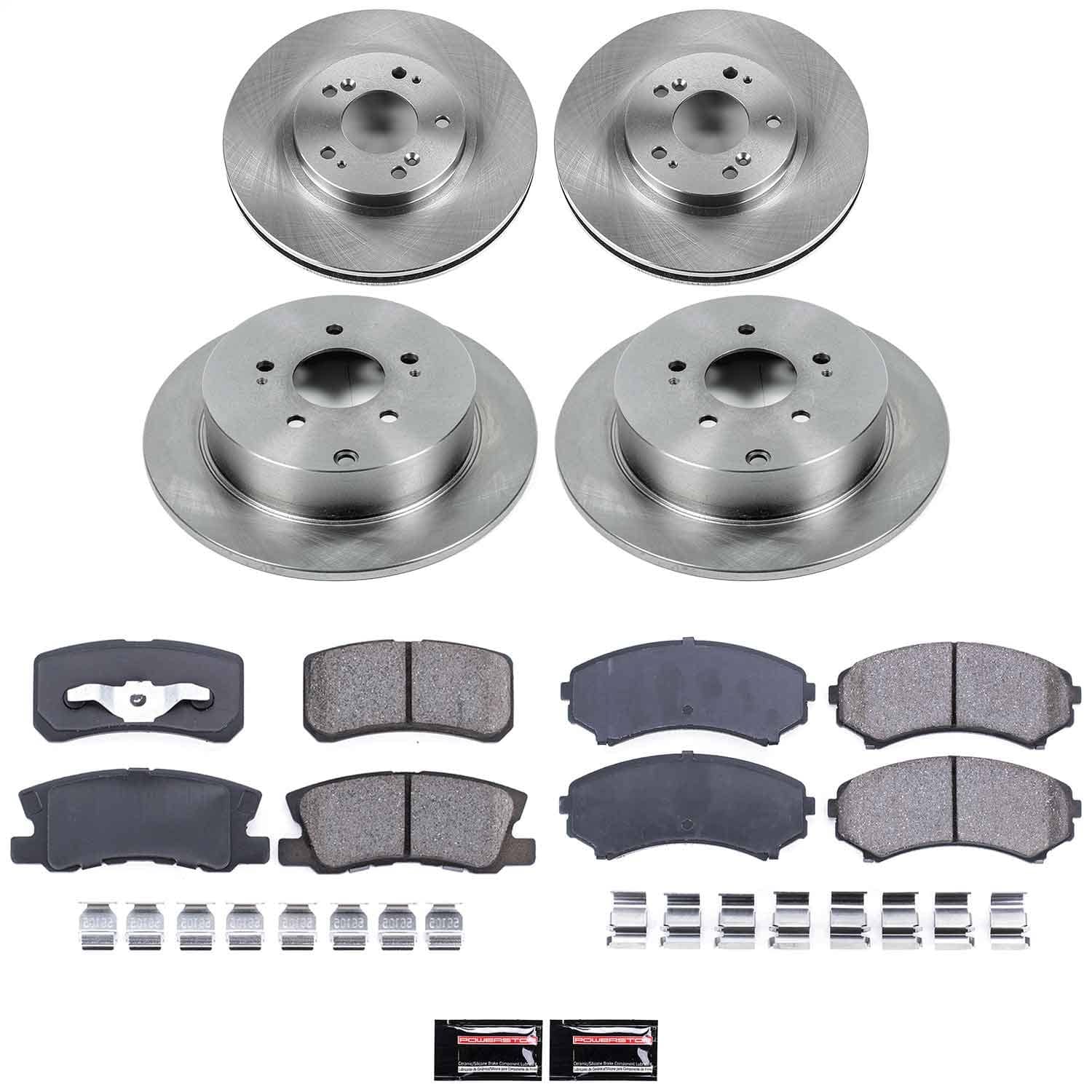 Power Stop - KOE4461 - Front and Rear - Disc Brake Pad and Rotor Kit