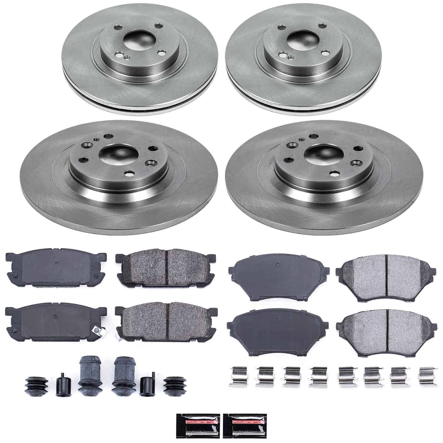 Power Stop - KOE4468 - Front and Rear - Disc Brake Pad and Rotor Kit