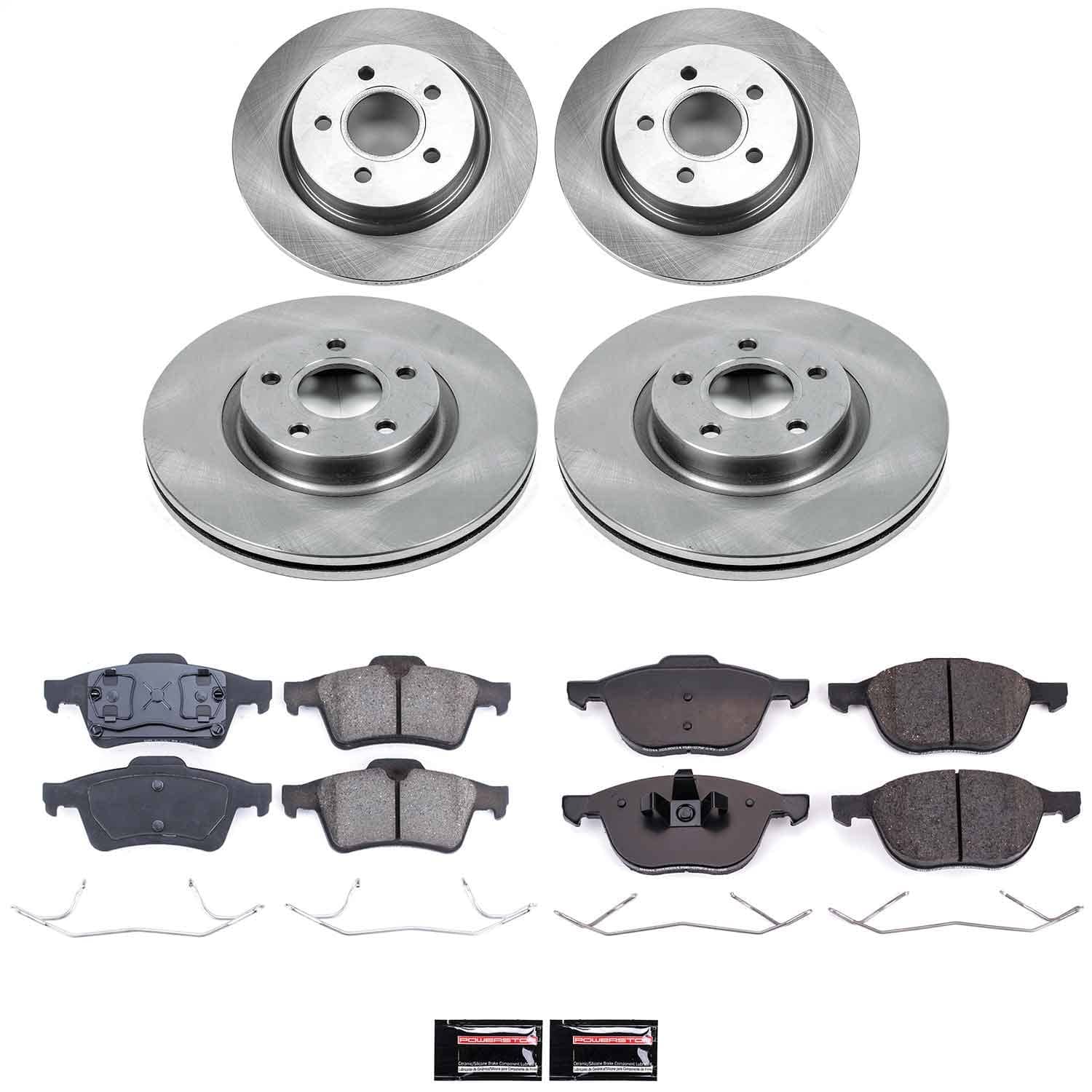 Power Stop - KOE4492 - Front and Rear - Disc Brake Pad and Rotor Kit