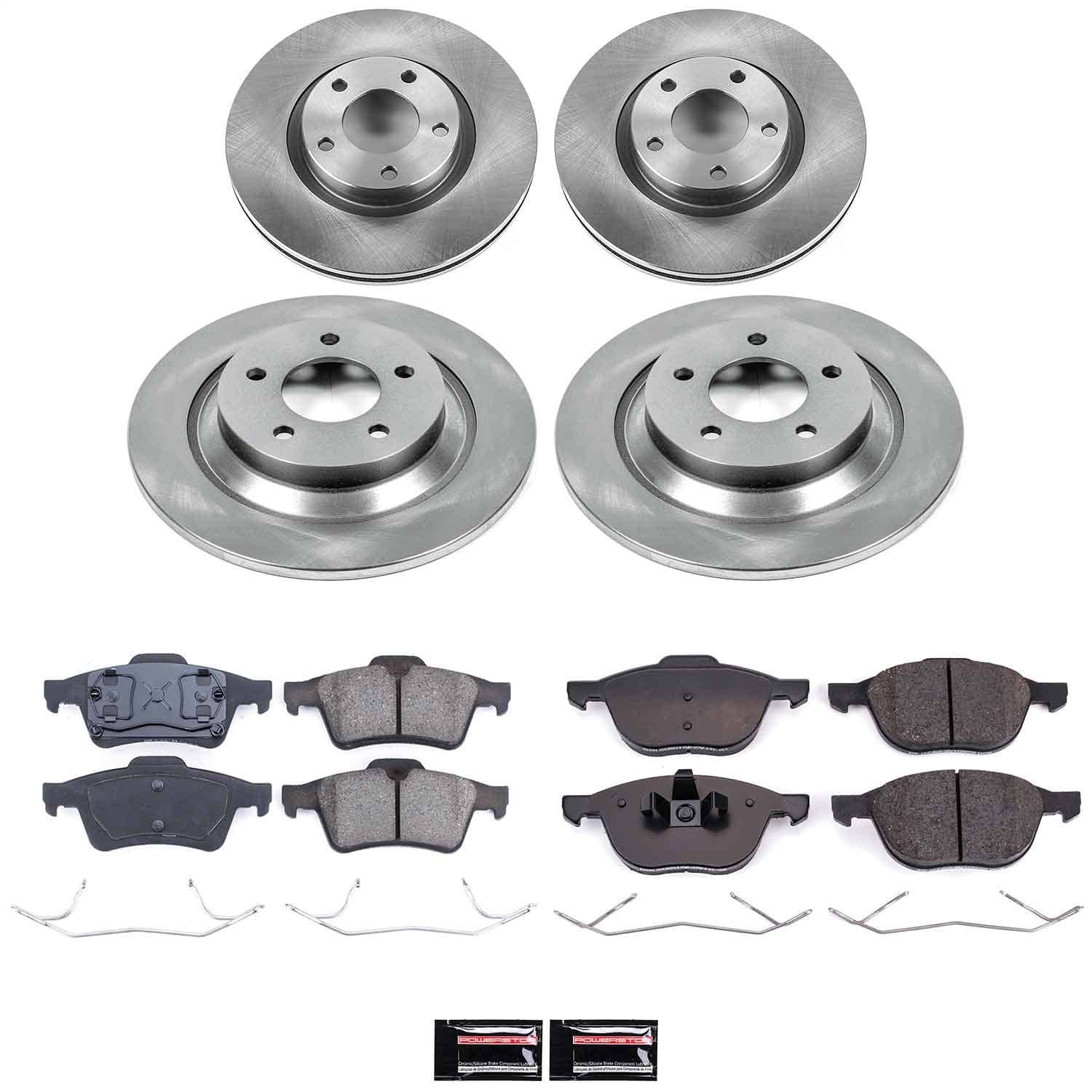 Power Stop - KOE4494 - Front and Rear - Disc Brake Pad and Rotor Kit