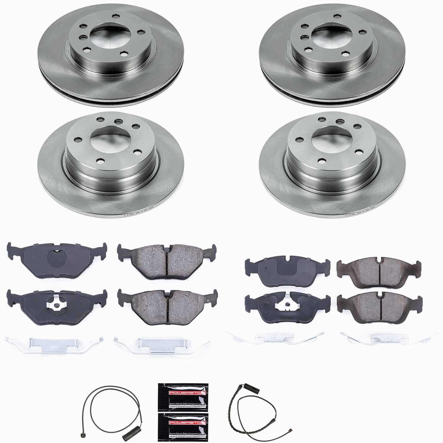 Power Stop - KOE498 - Front and Rear - Disc Brake Pad and Rotor Kit