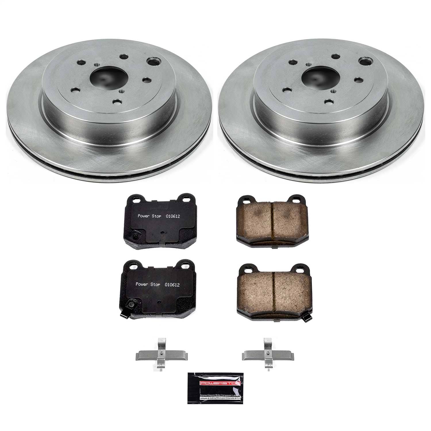 Power Stop - KOE5305 - Rear - Disc Brake Pad and Rotor Kit