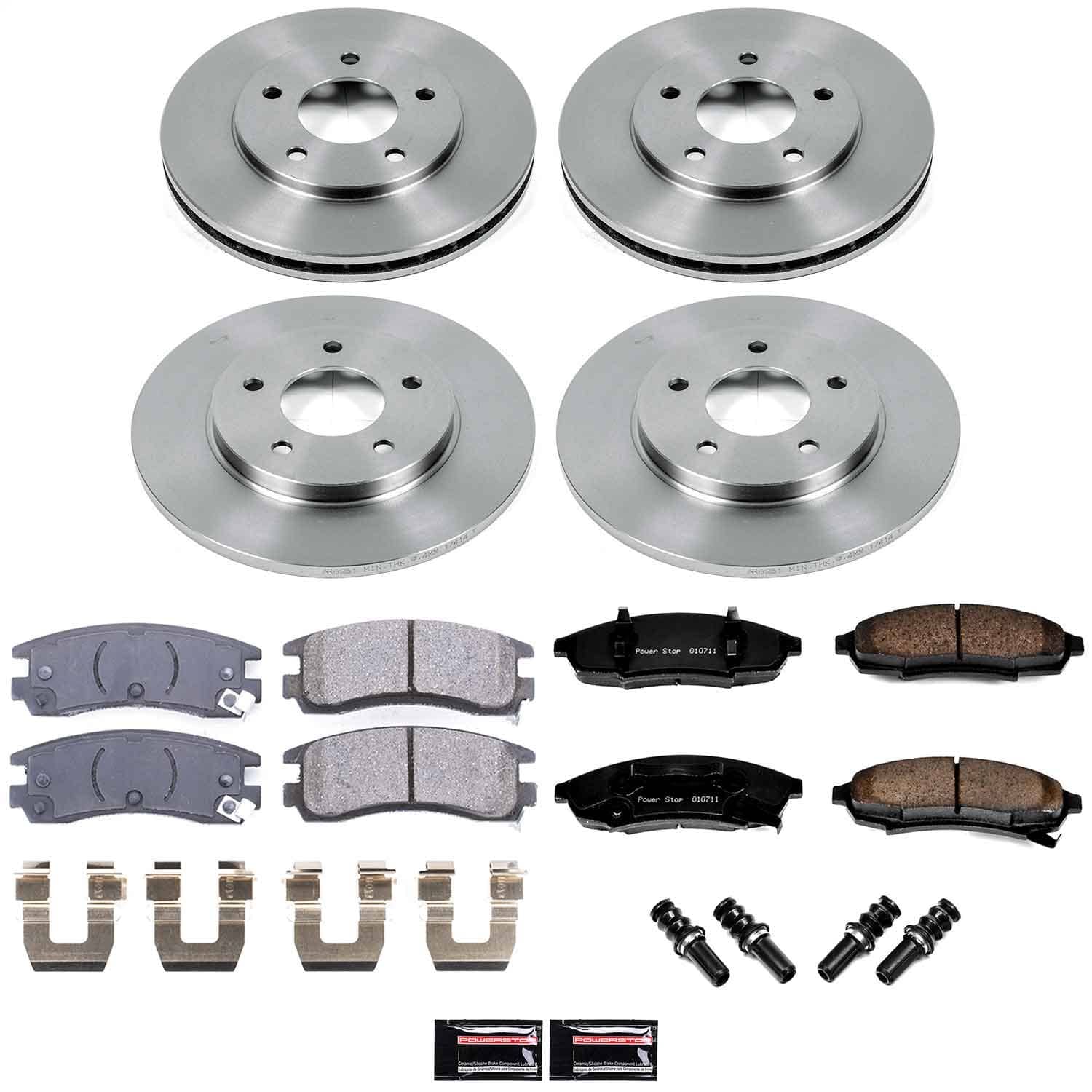 Power Stop - KOE5453 - Front and Rear - Disc Brake Pad and Rotor Kit