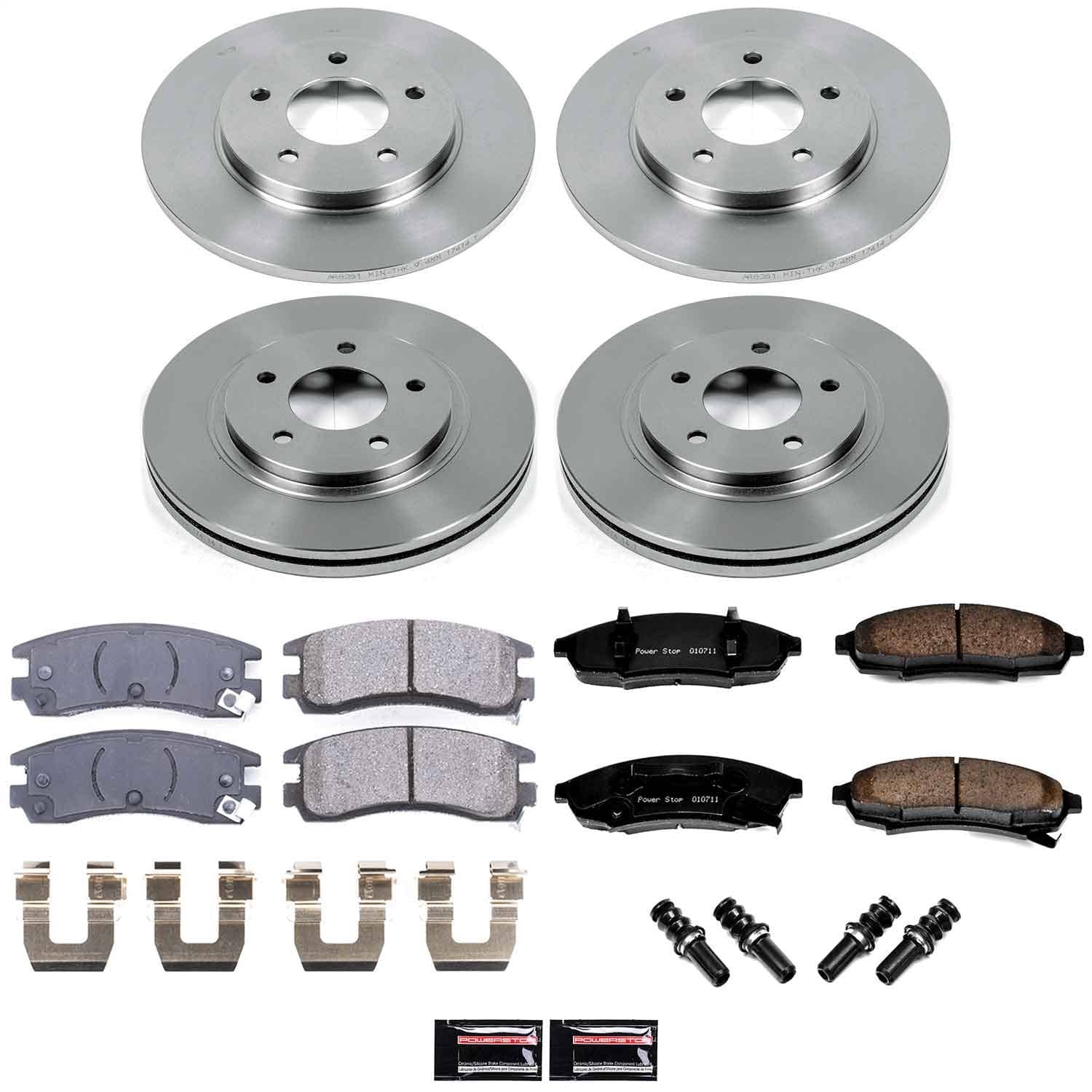Power Stop - KOE5454 - Front and Rear - Disc Brake Pad and Rotor Kit
