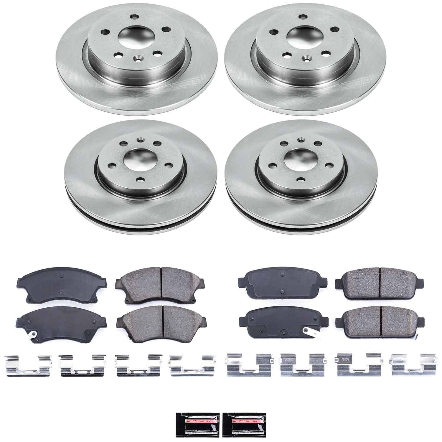Power Stop - KOE5551 - Front and Rear - Disc Brake Pad and Rotor Kit