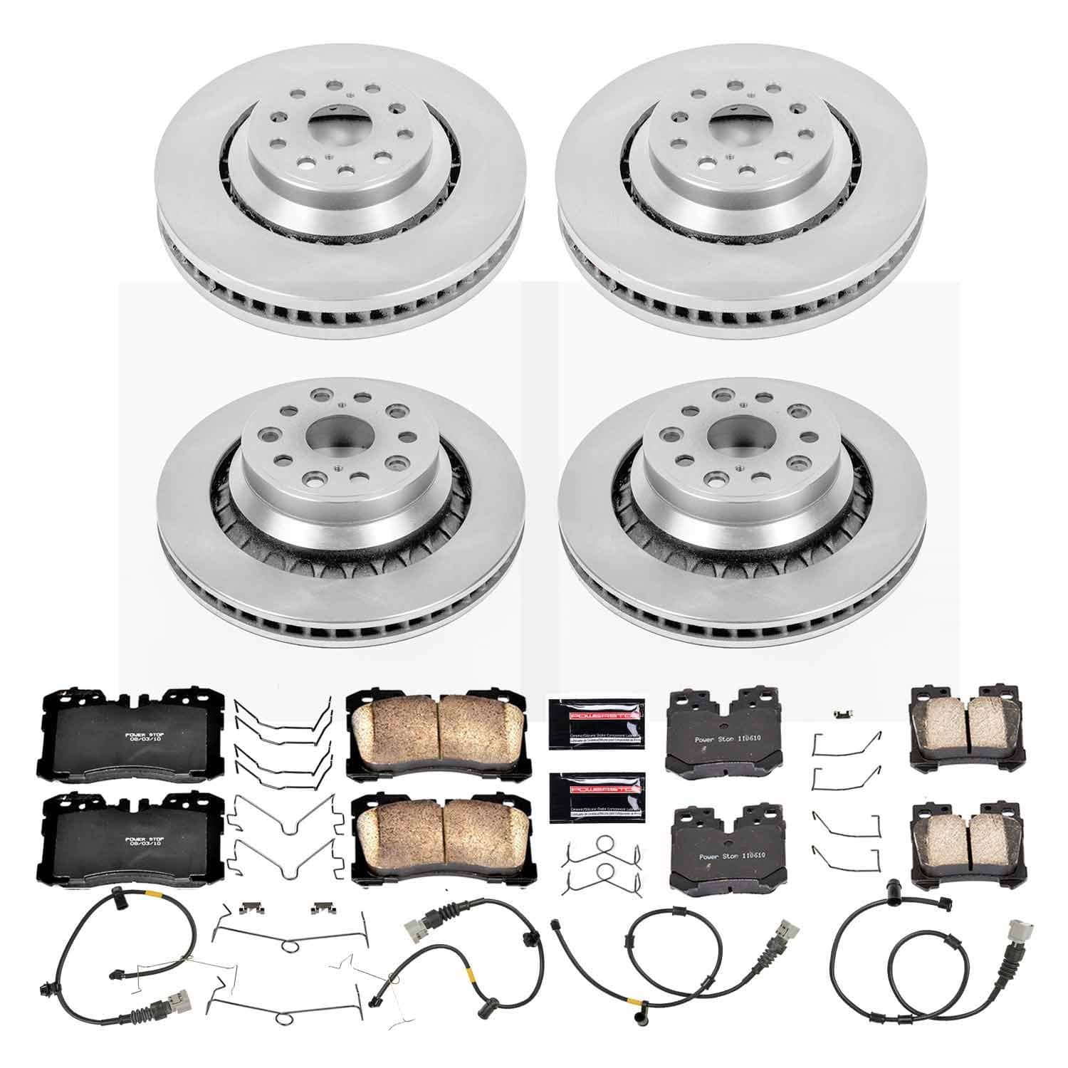 Power Stop - KOE5827 - Front and Rear - Disc Brake Pad and Rotor Kit
