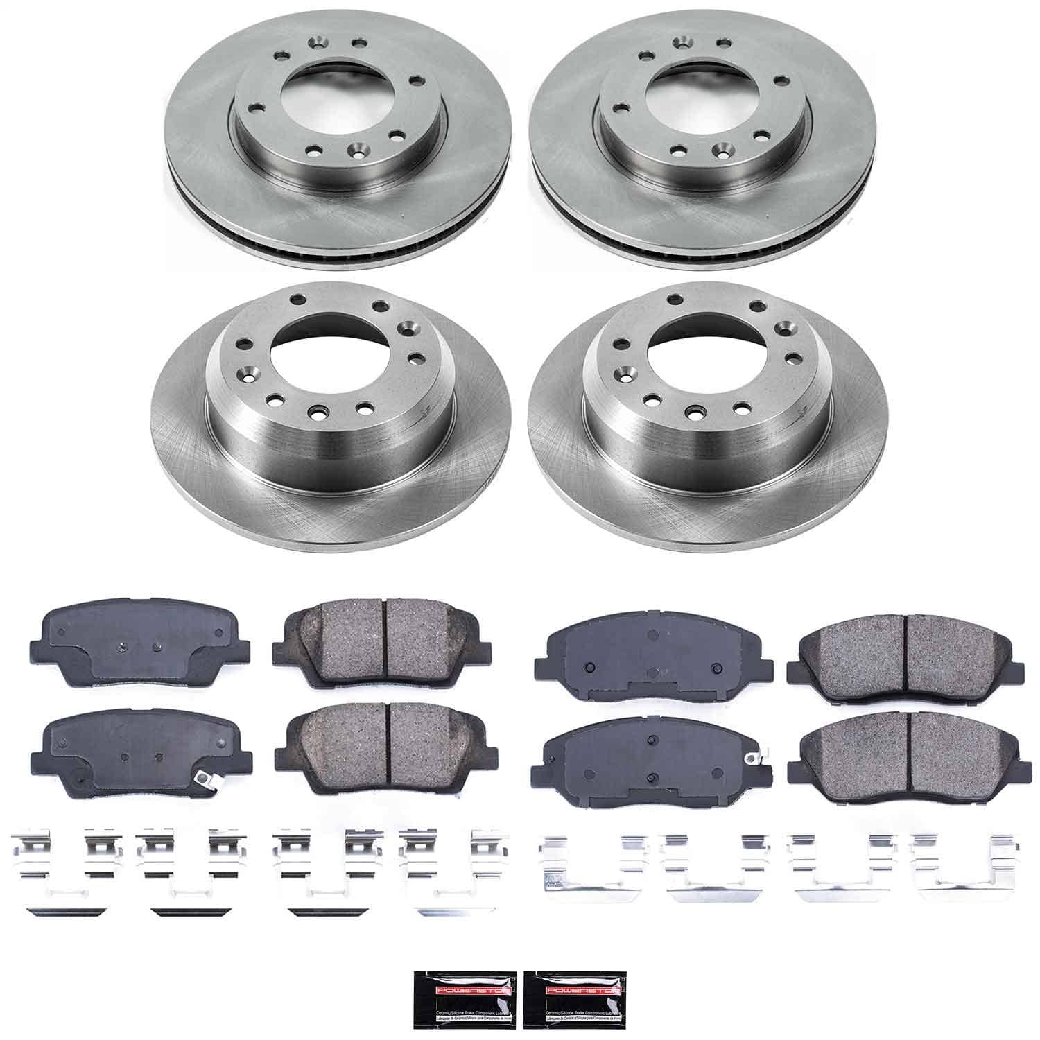Power Stop - KOE5831 - Front and Rear - Disc Brake Pad and Rotor Kit