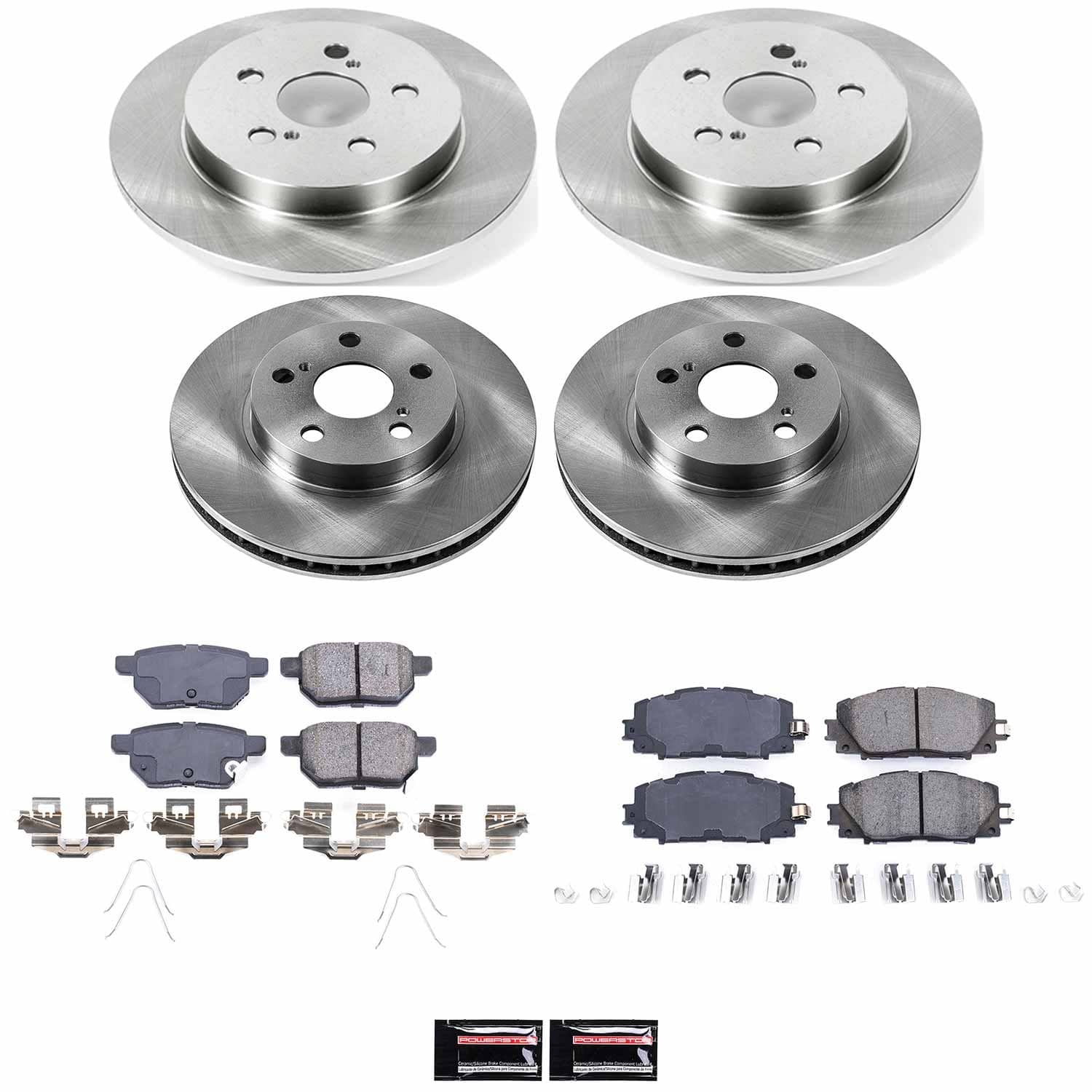Power Stop - KOE5871 - Front and Rear - Disc Brake Pad and Rotor Kit