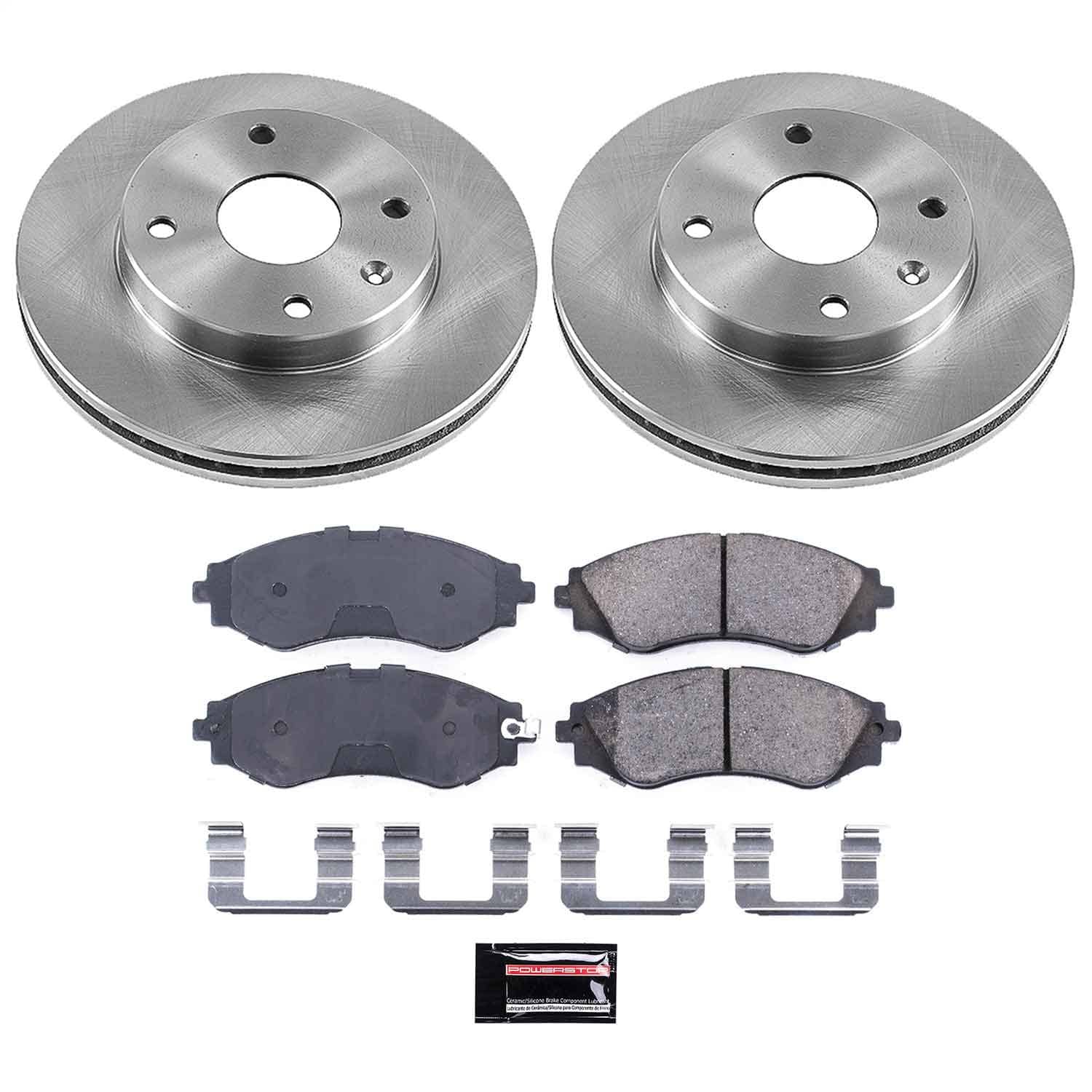 Power Stop - KOE5894 - Front - Disc Brake Pad and Rotor Kit