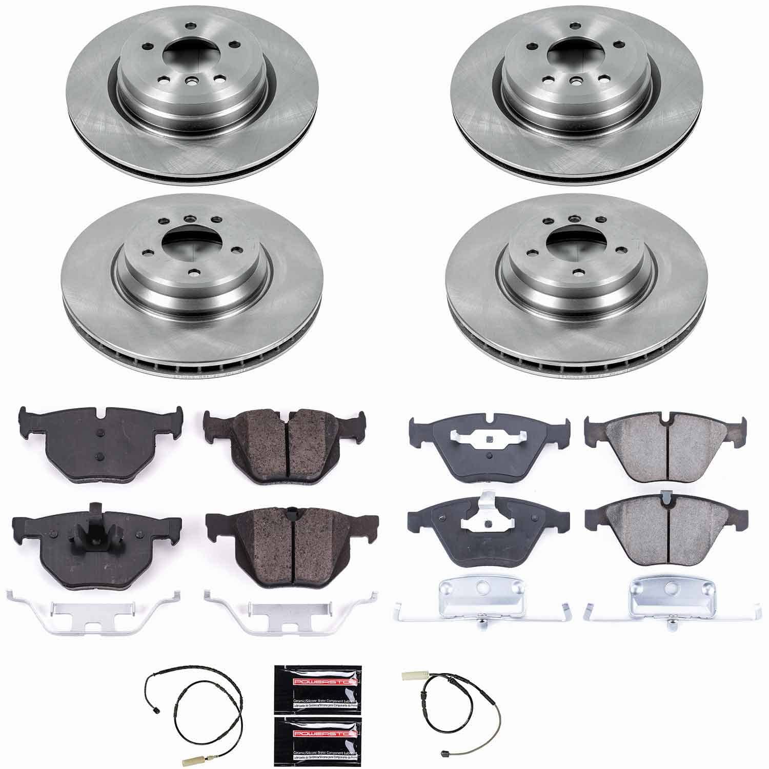 Power Stop - KOE6057 - Front and Rear - Disc Brake Pad and Rotor Kit